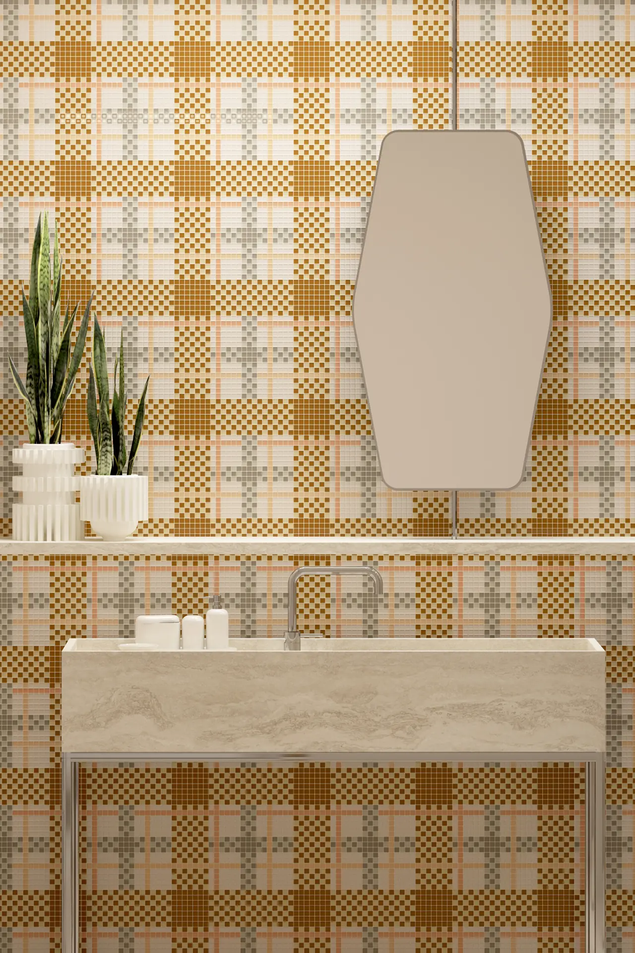 Tartan Miele Glass Mosaic