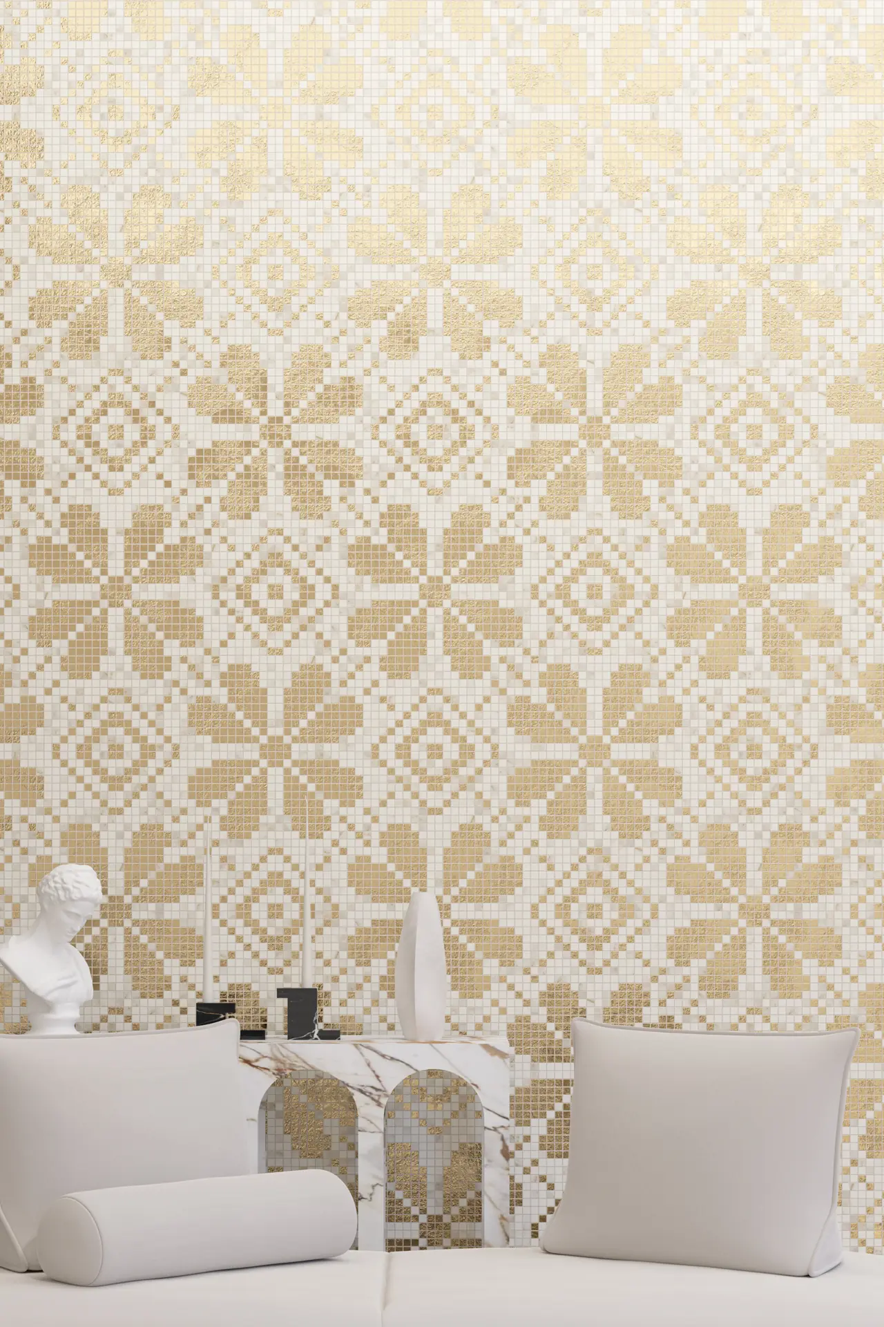 Fleur Calacatta Oro Mosaic
