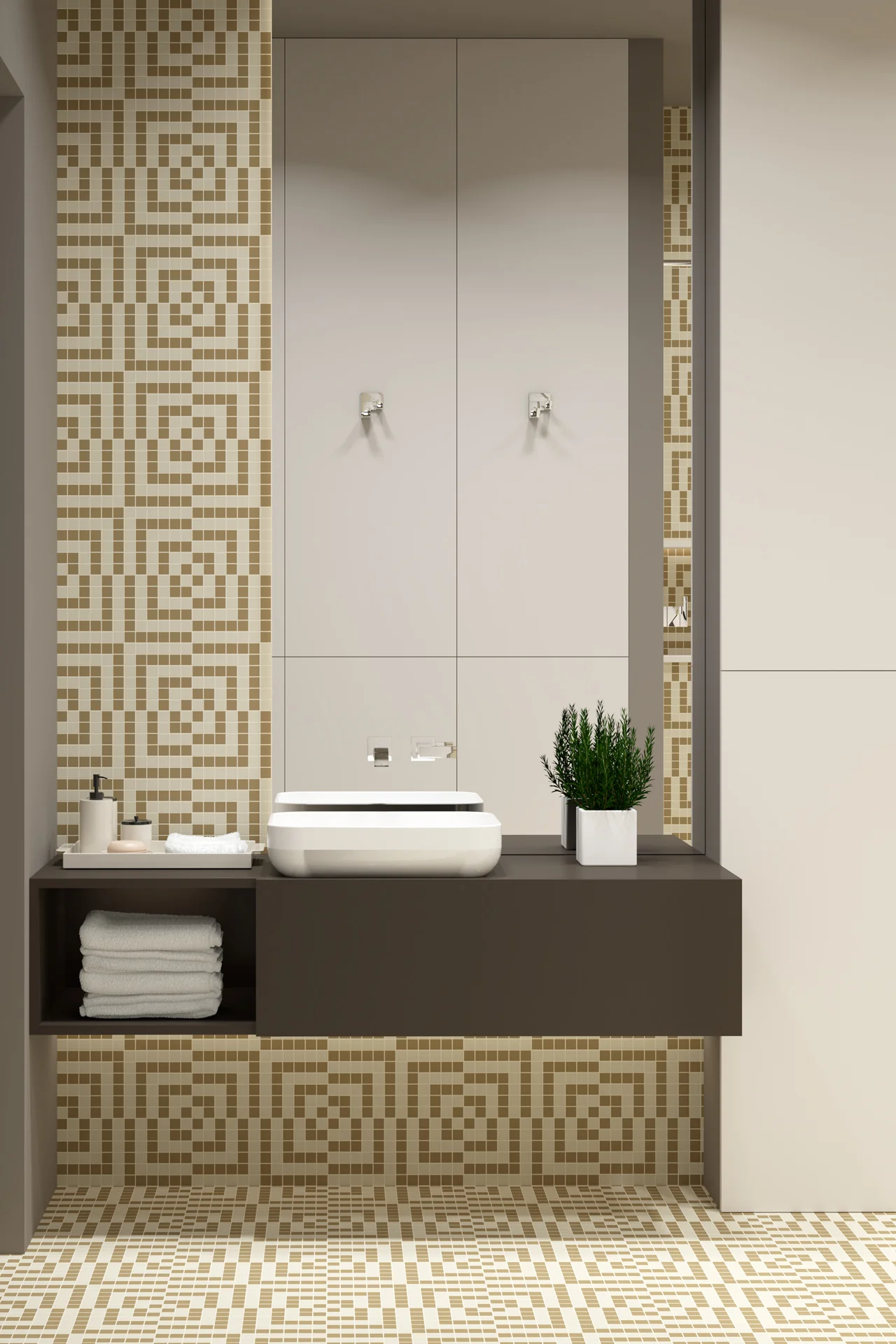 Milano Glass Checkmate Ginger Mosaic