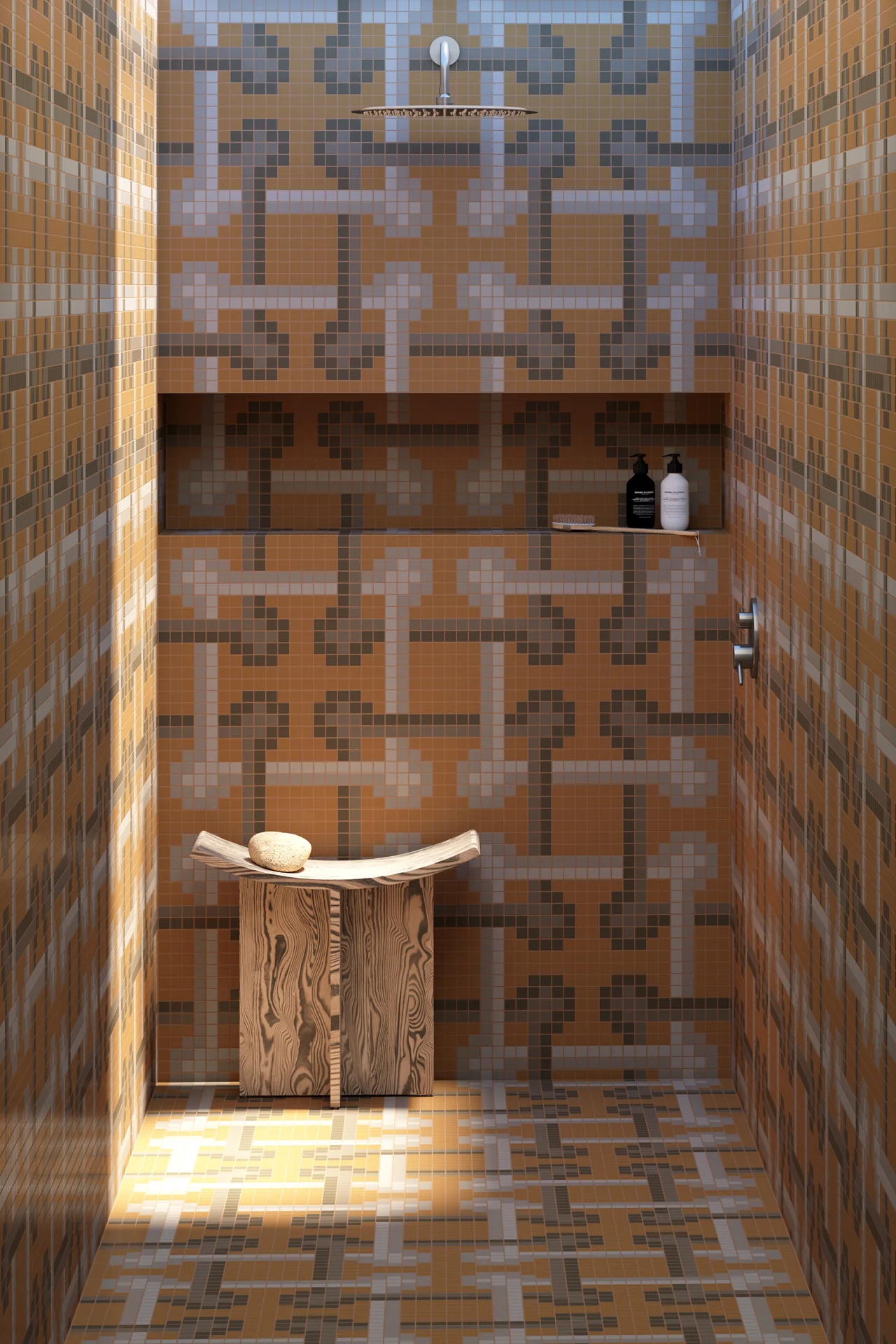 Milano Glass Knot Miele Mosaic