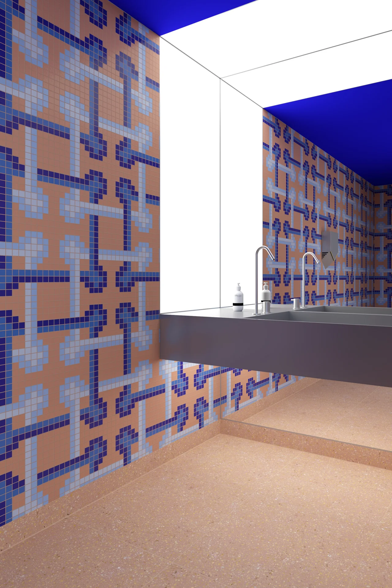Milano Glass Knot Peach Mosaic