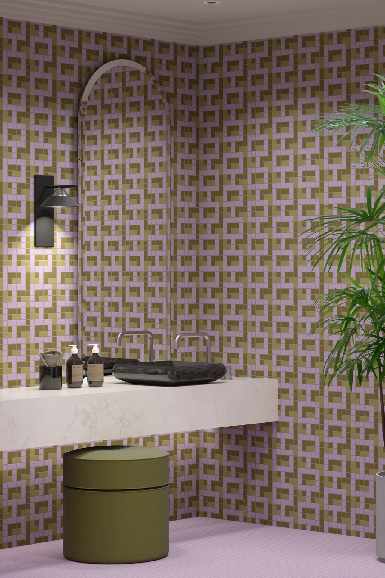 Milano Glass Links Pistachio Mosaic