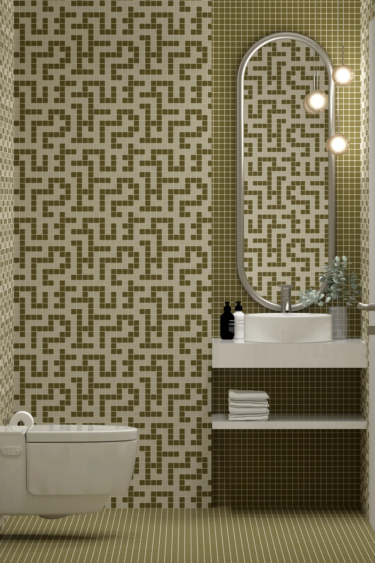 Milano Glass Maze Ginger Mosaic