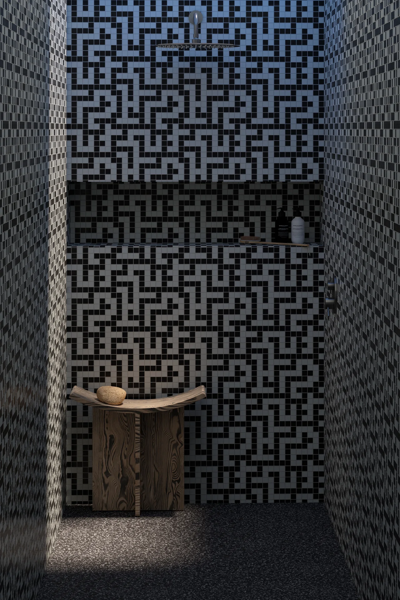 Milano Glass Maze Mono Mosaic