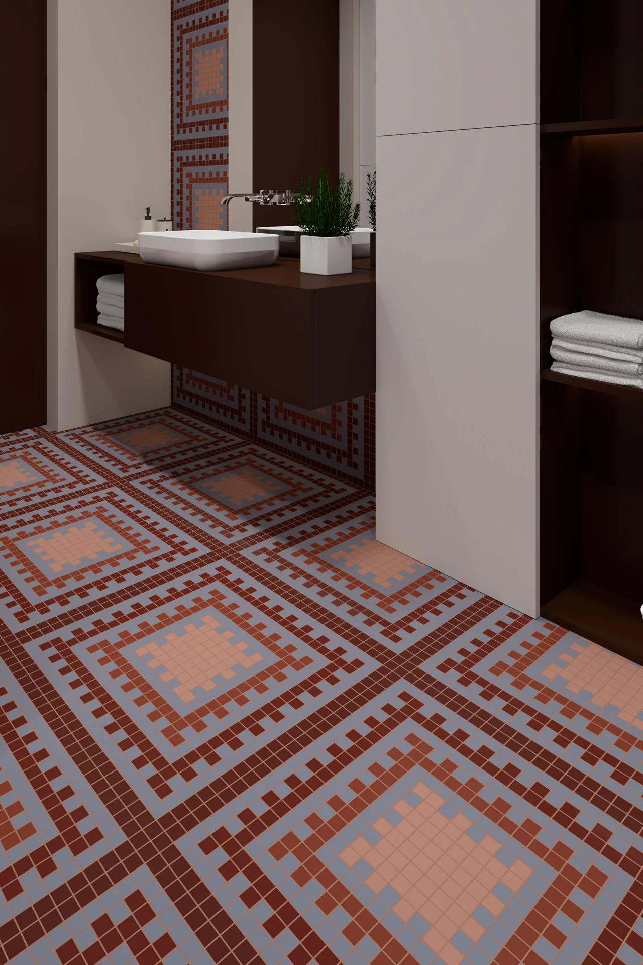 Milano Glass Tapi Cotto Mosaic