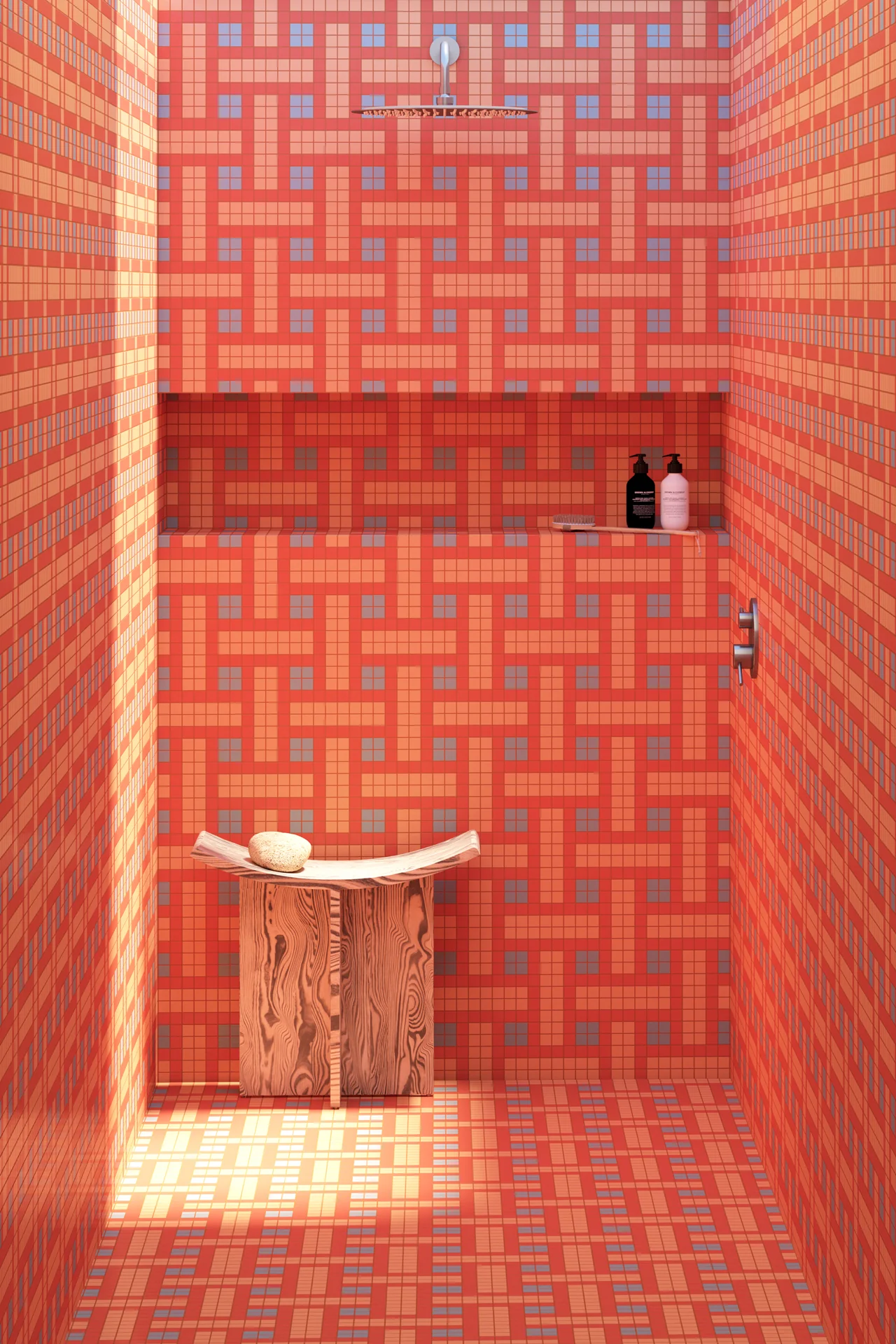 Milano Glass Trellis Arancio Mosaic