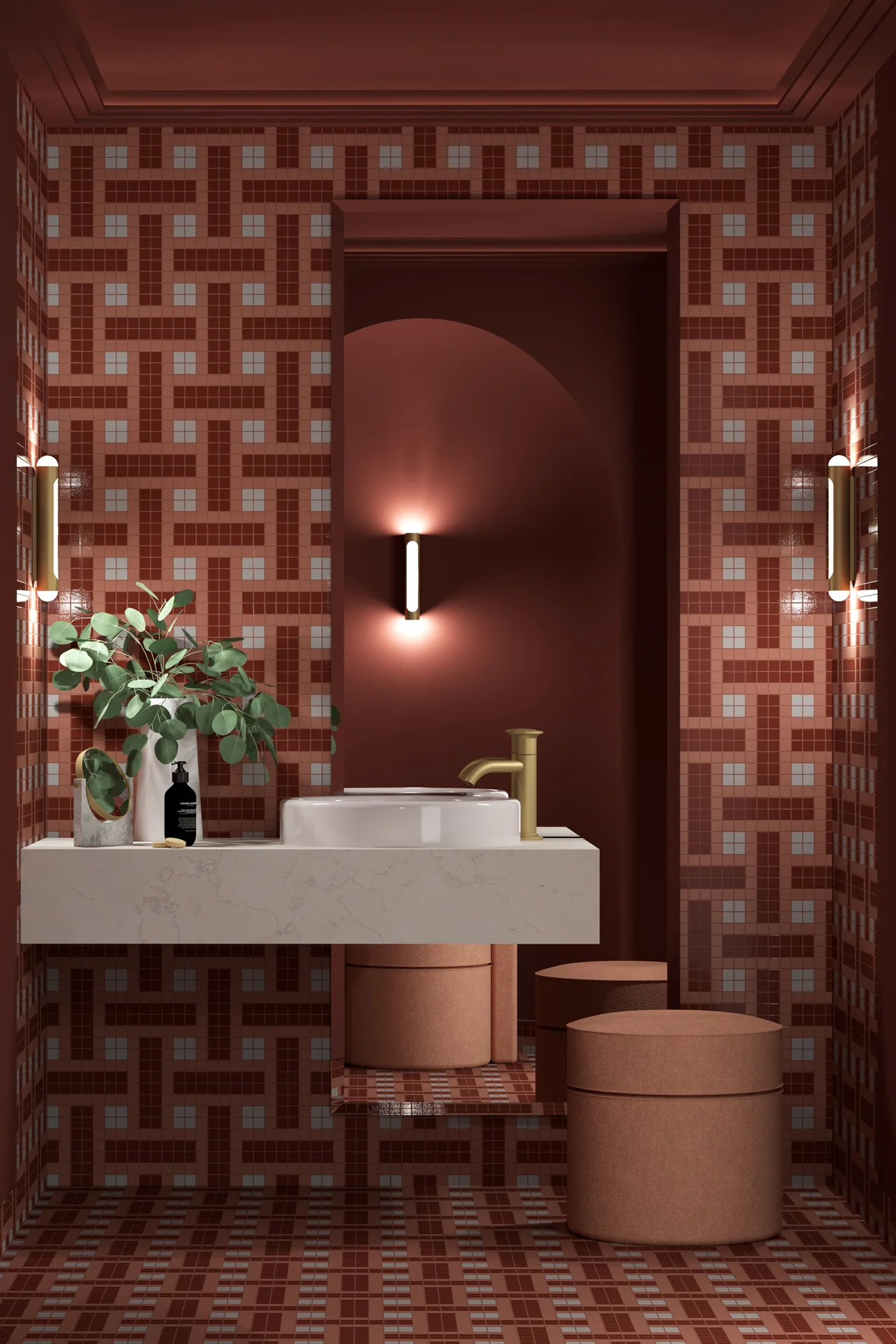Milano Glass Trellis Cotto Mosaic