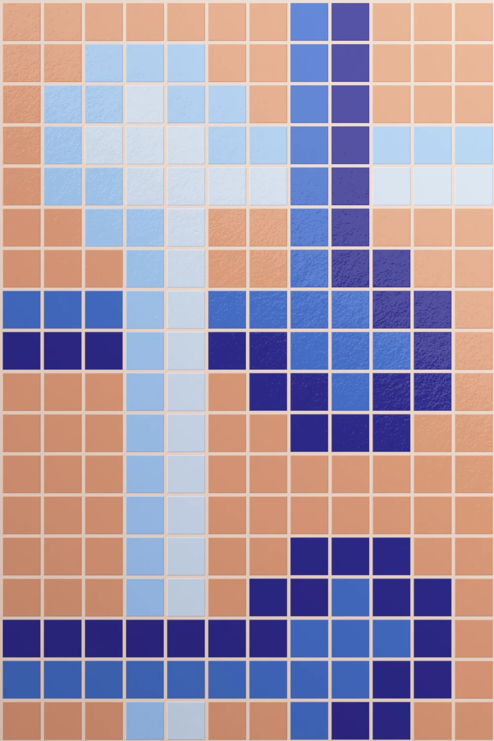 Milano Glass Knot Peach Mosaic