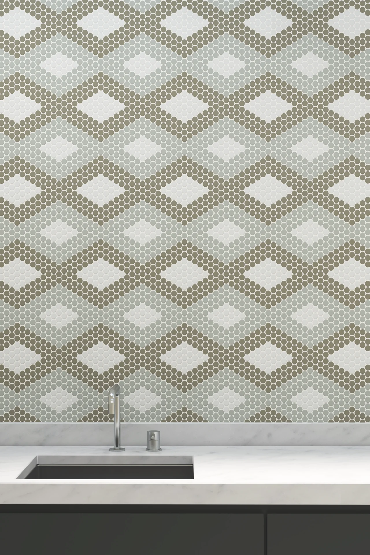 Moranci Glass Diamond Moss Mosaic