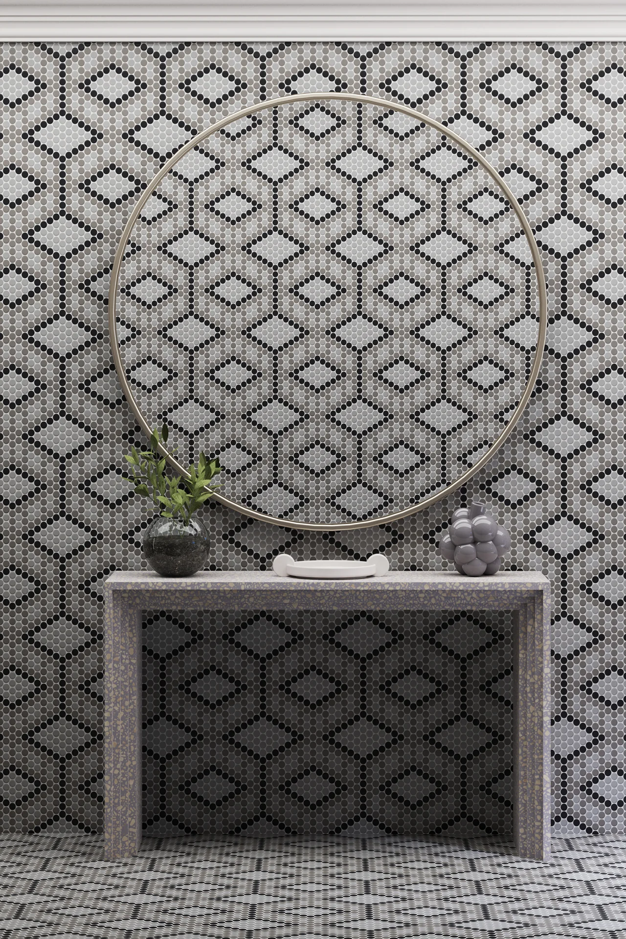 Moranci Glass Fold Fango Mosaic