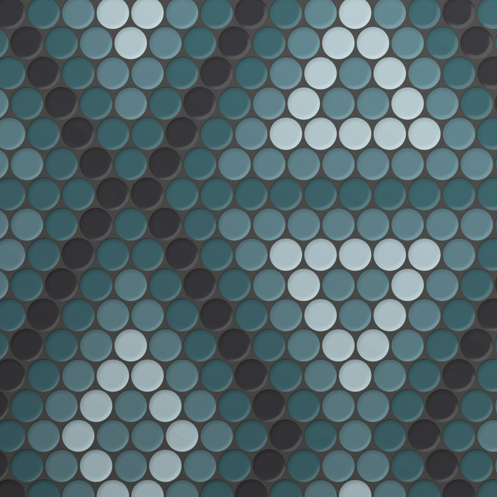 Moranci Glass Net Aqua Mosaic
