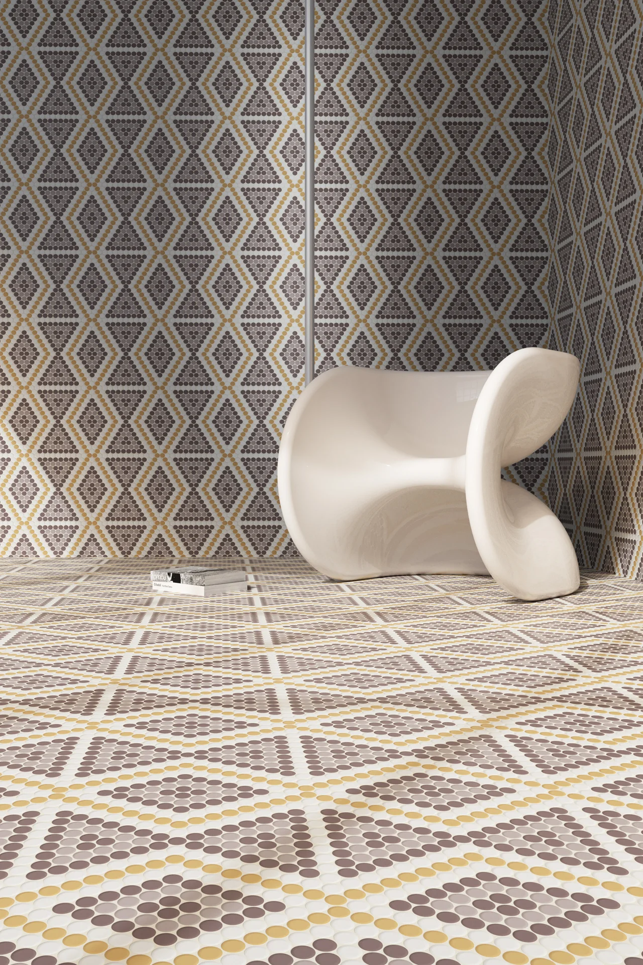 Moranci Glass Net Mauve Mosaic