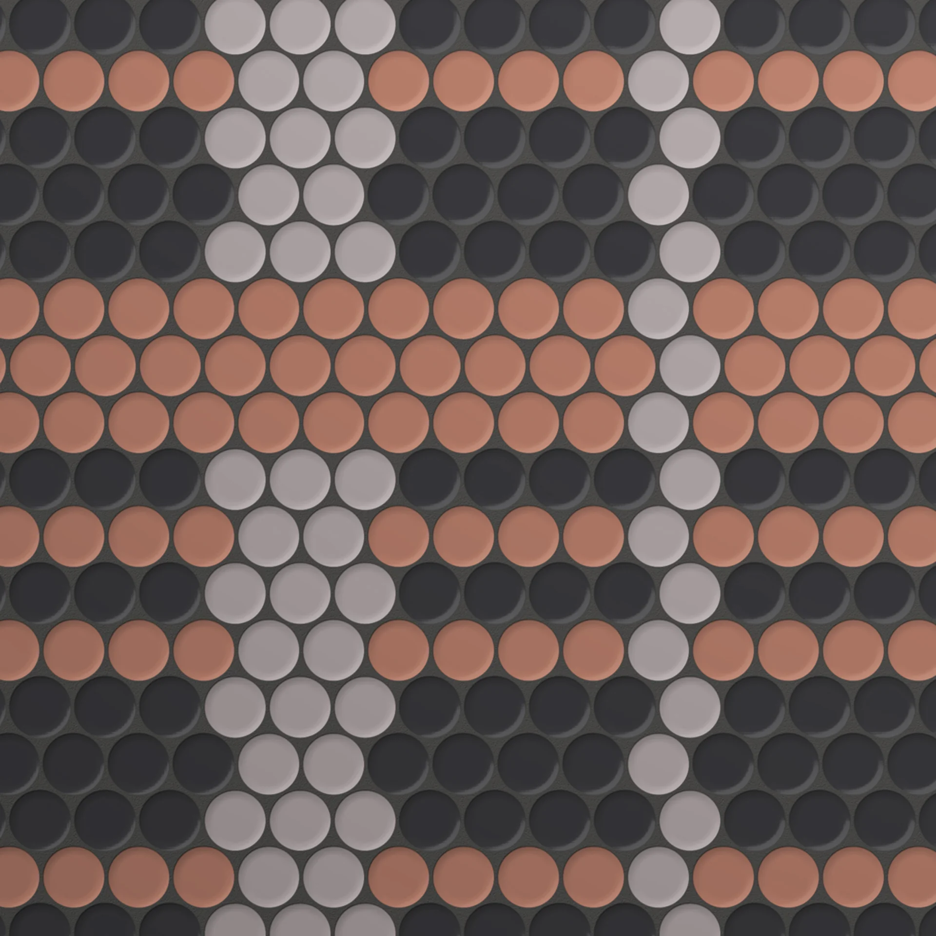 Moranci Glass Tartan Rust Mosaic