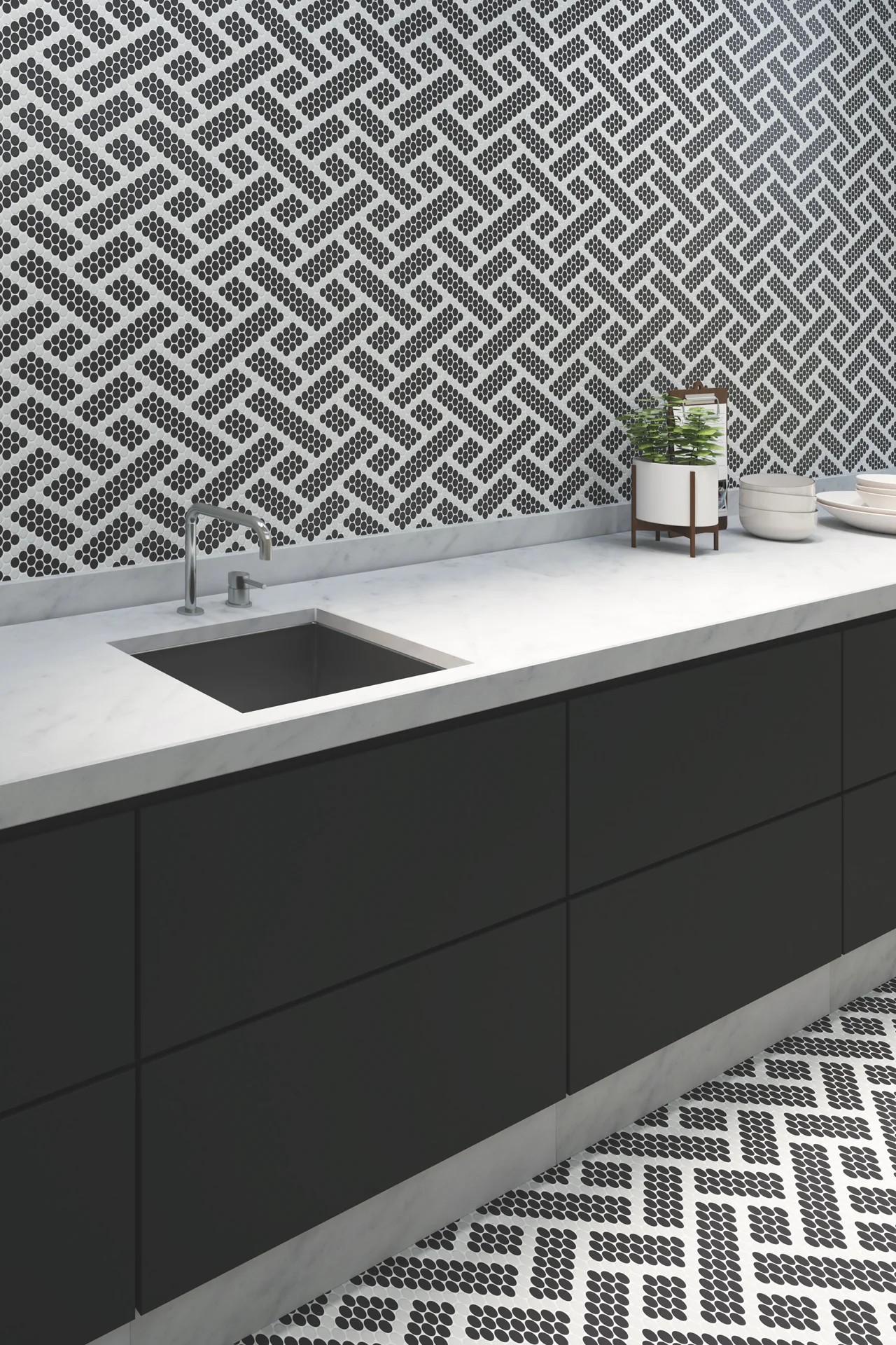 Moranci Glass Weave Mono Mosaic