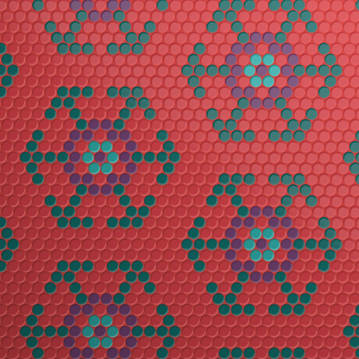 Burano Cell Rosso Round Mosaic