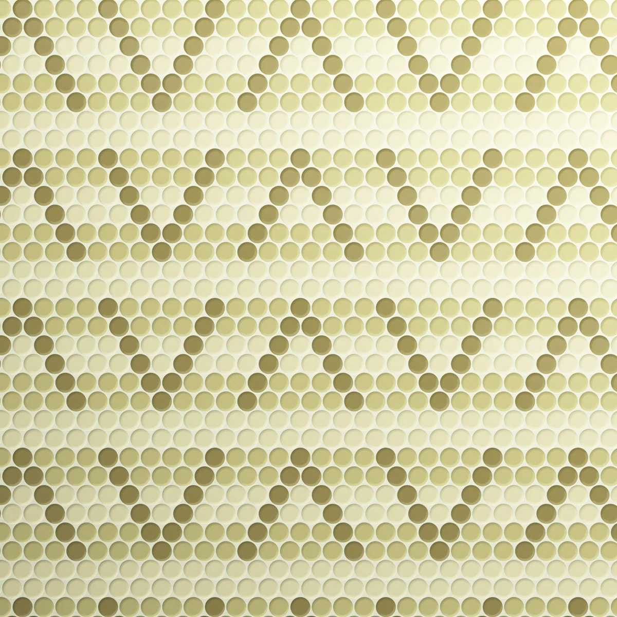 Burano Chevron Pistachio Round Mosaic