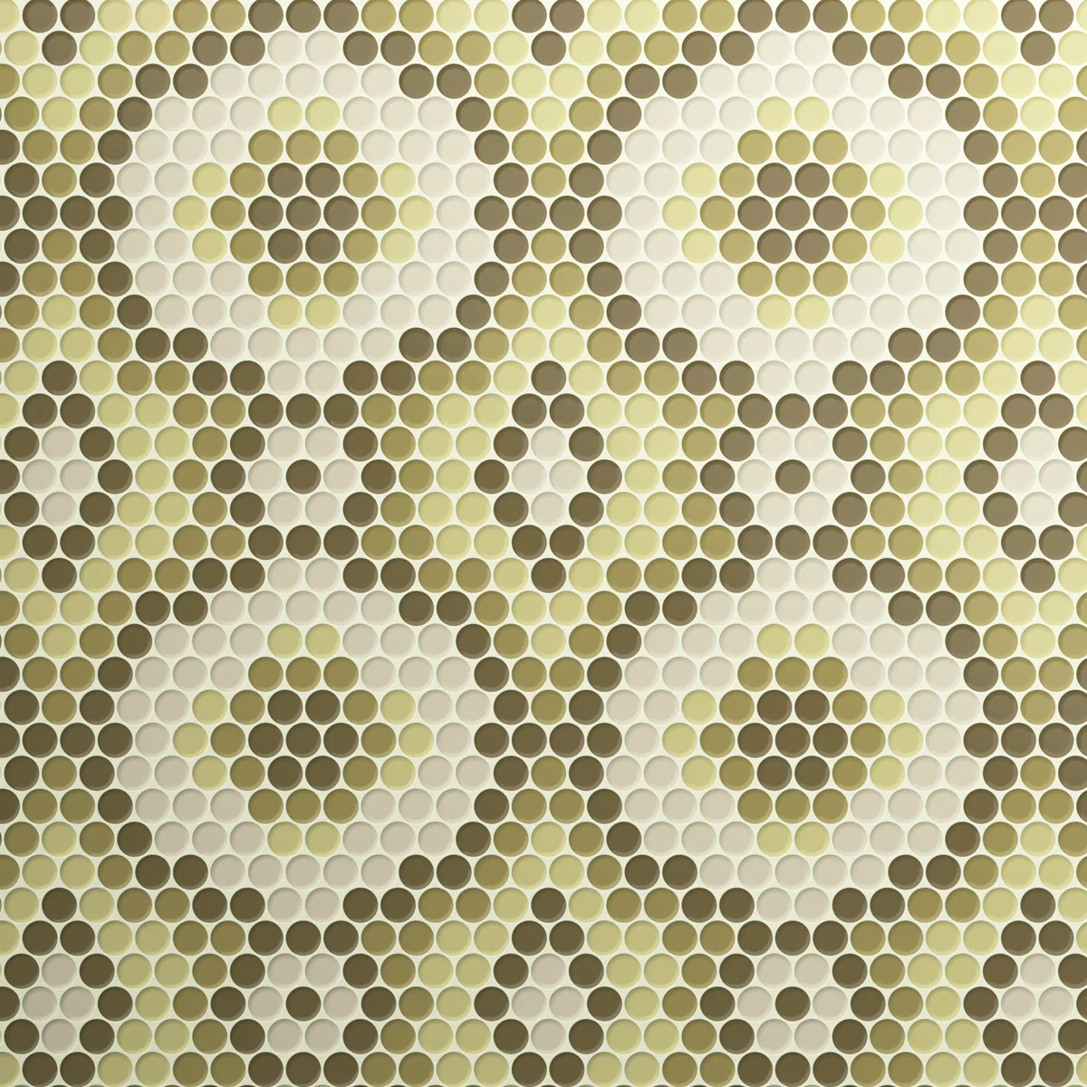 Burano Crochet Pistachio Round Mosaic