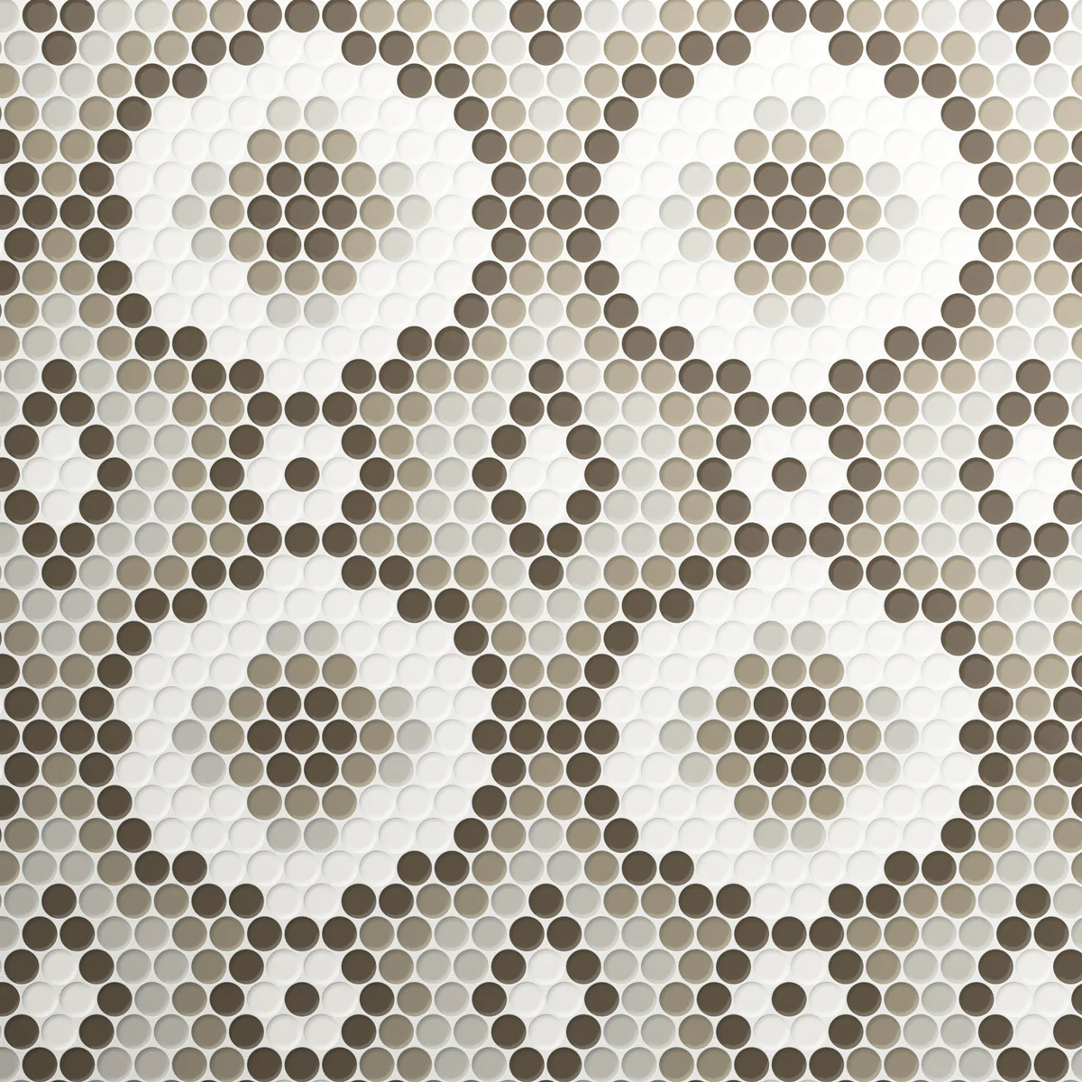 Burano Crochet Tortora Round Mosaic