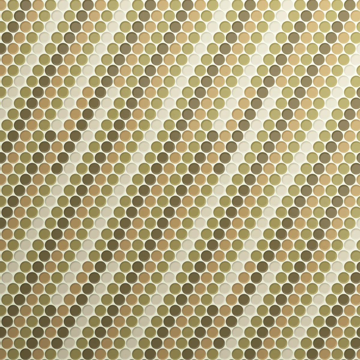 Burano Stripe Pistachio Round Mosaic