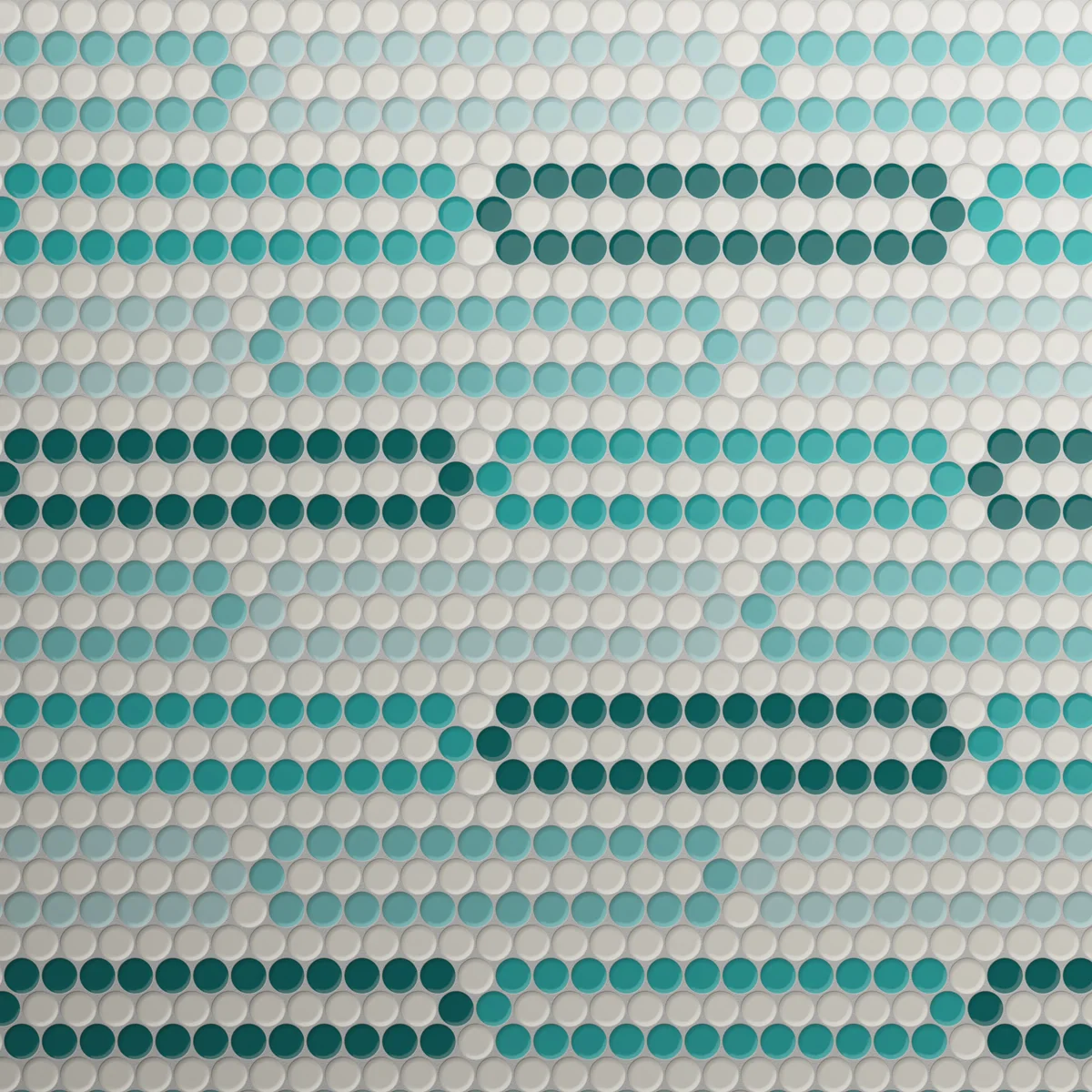 Burano Dash Acqua Round Mosaic