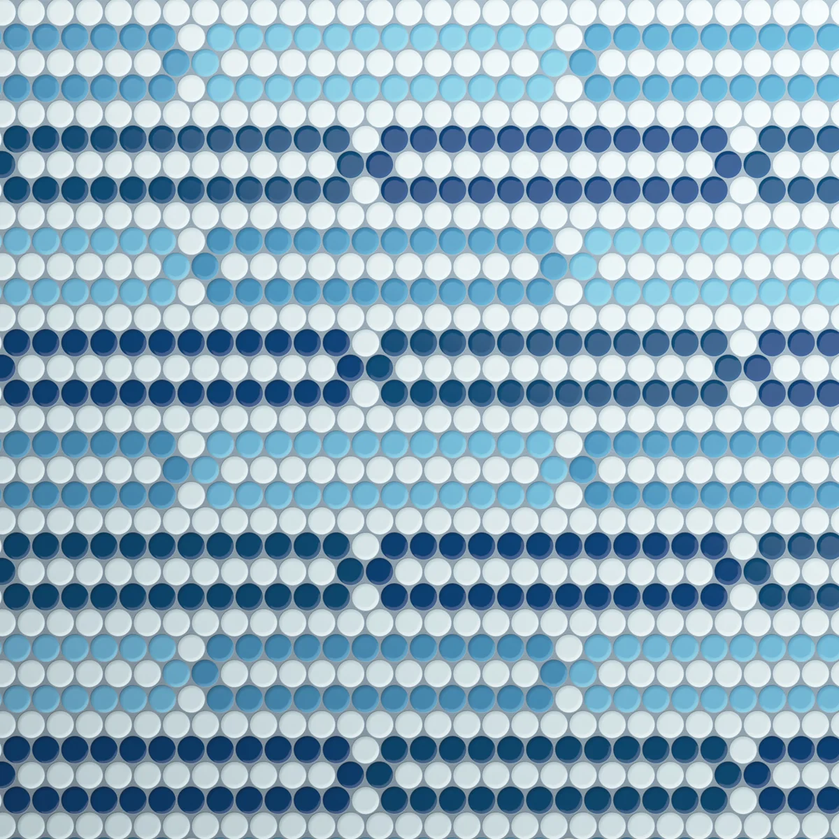 Burano Dash Azure Round Mosaic