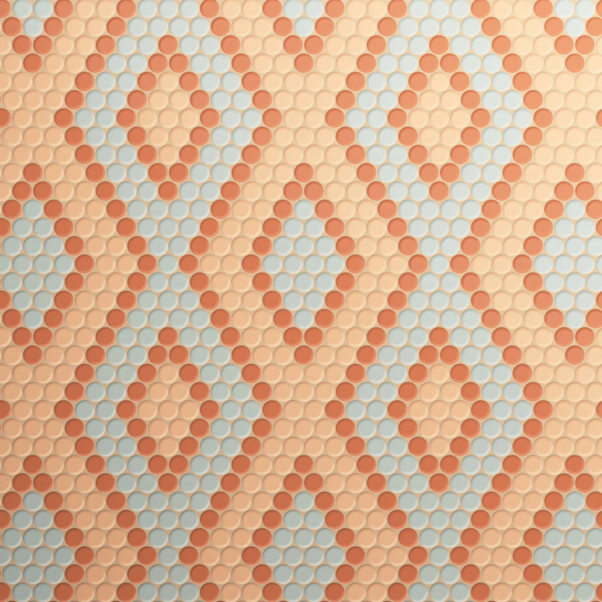 Burano Diamond Canteloupe Round Mosaic