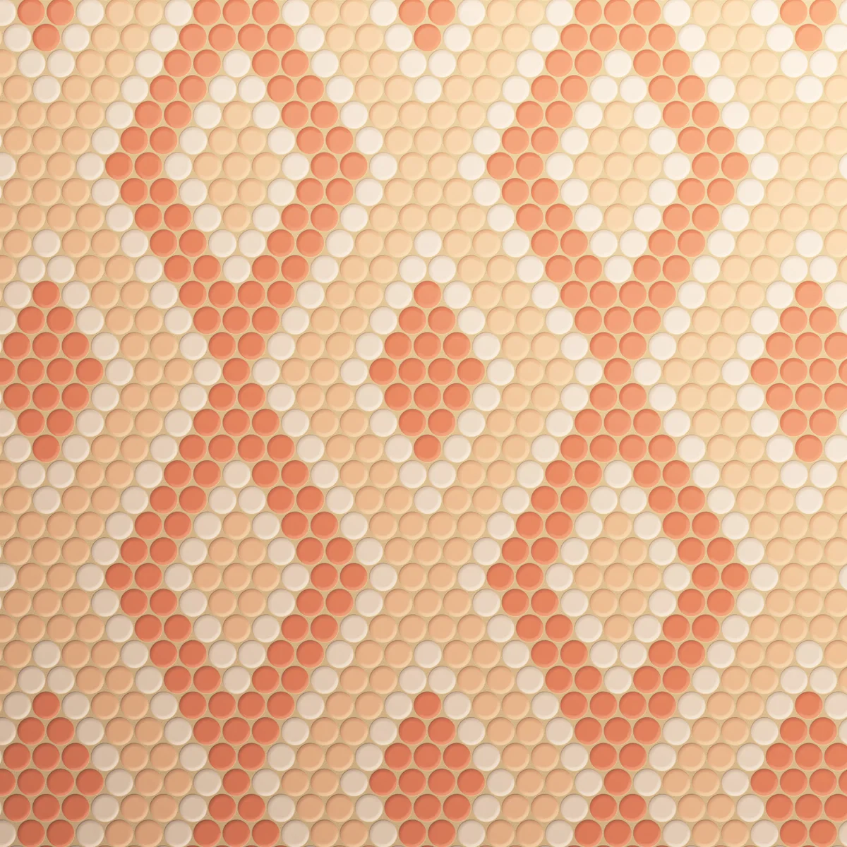 Burano Diamond Coral Round Mosaic