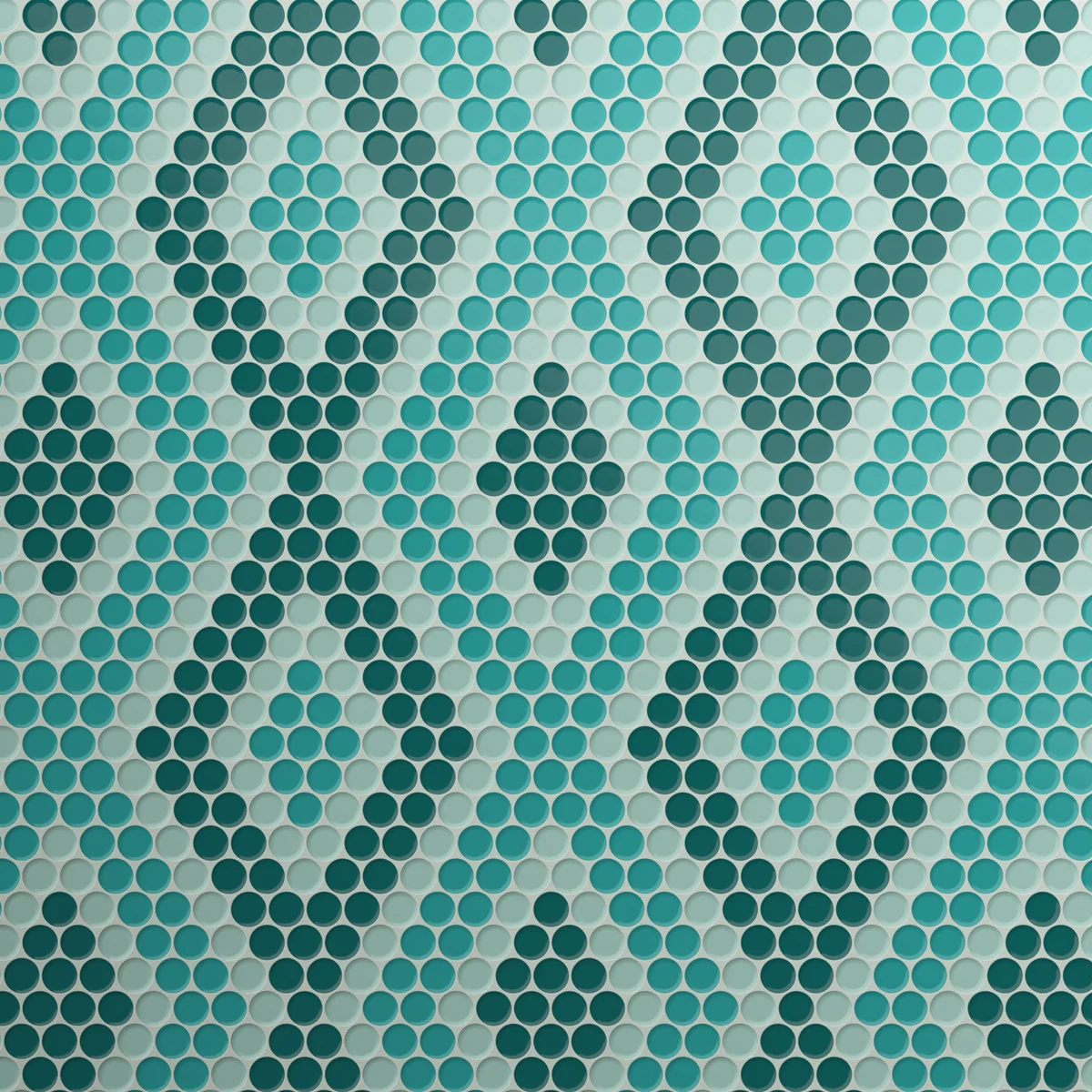 Burano Diamond Verditer Round Mosaic