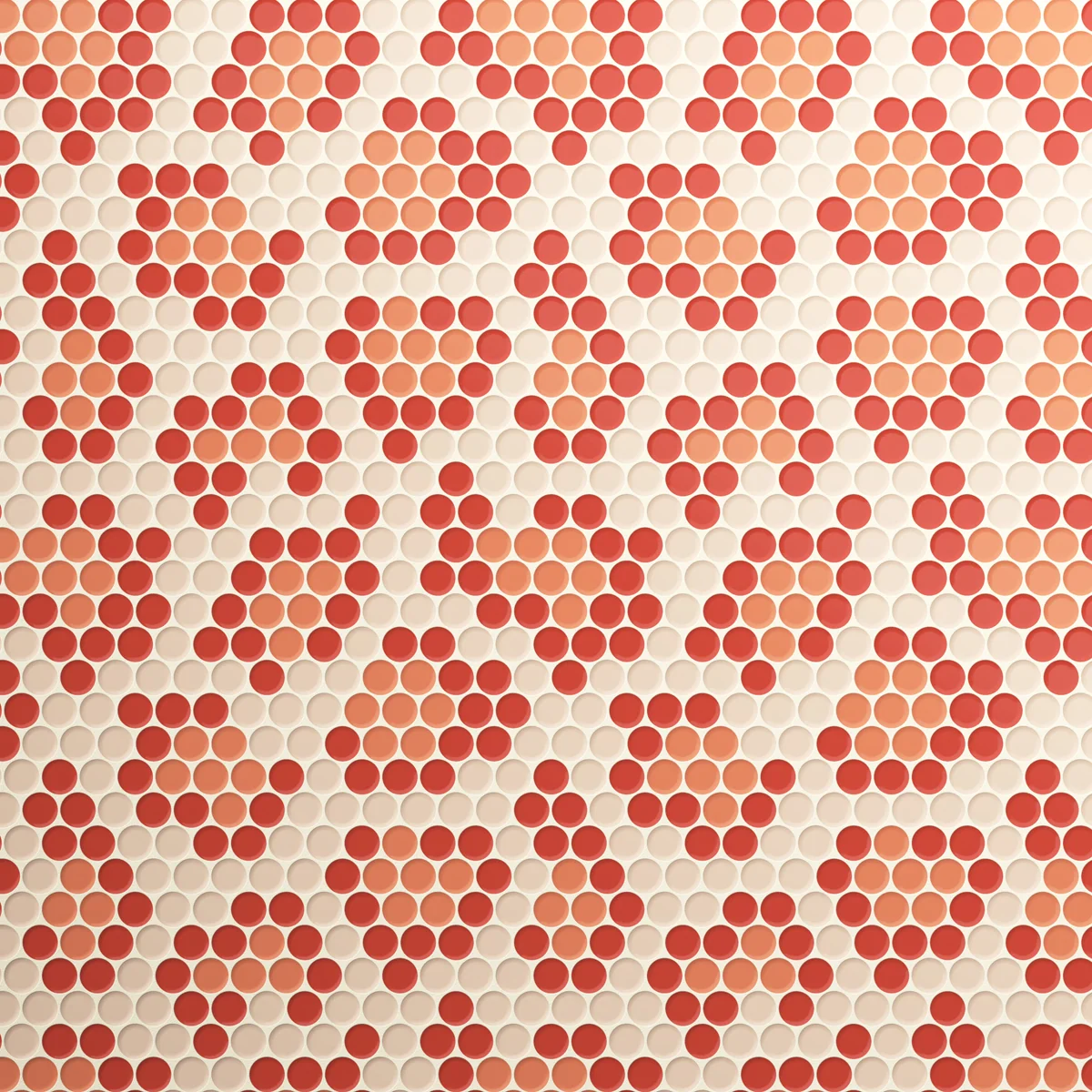 Burano Leopard Coral Round Mosaic