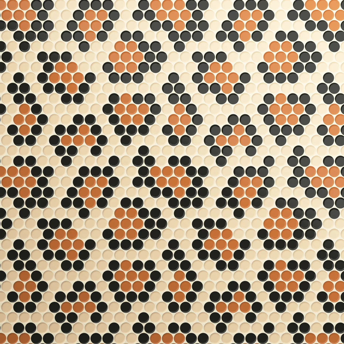 Burano Leopard Miele Round Mosaic