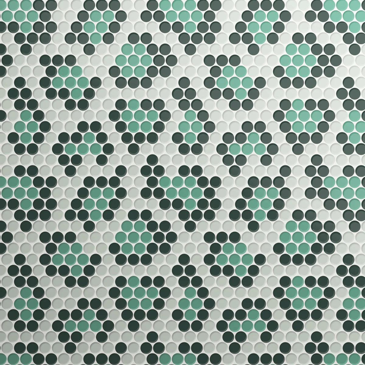 Burano Leopard Verde Round Mosaic