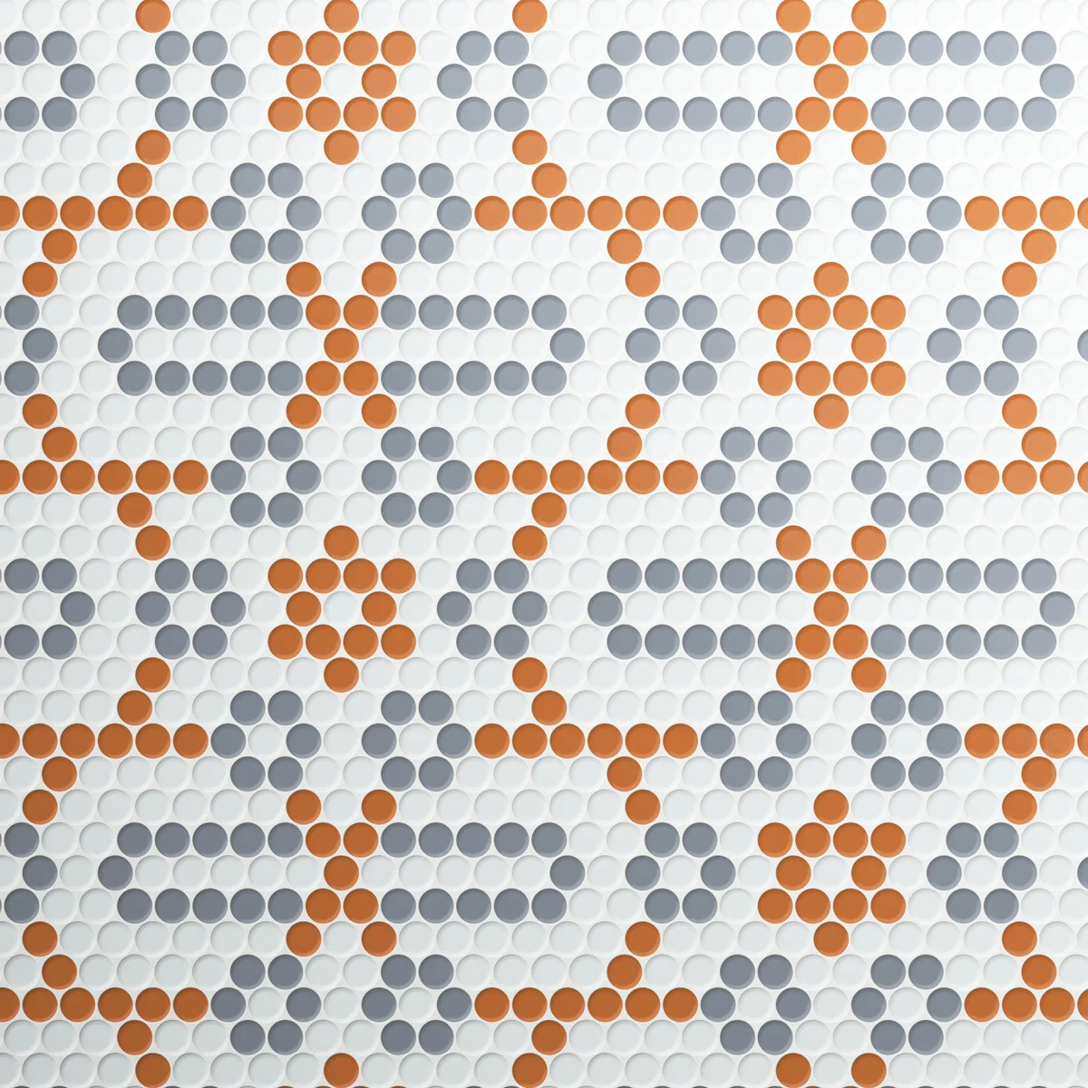 Burano Star Arancio Round Mosaic