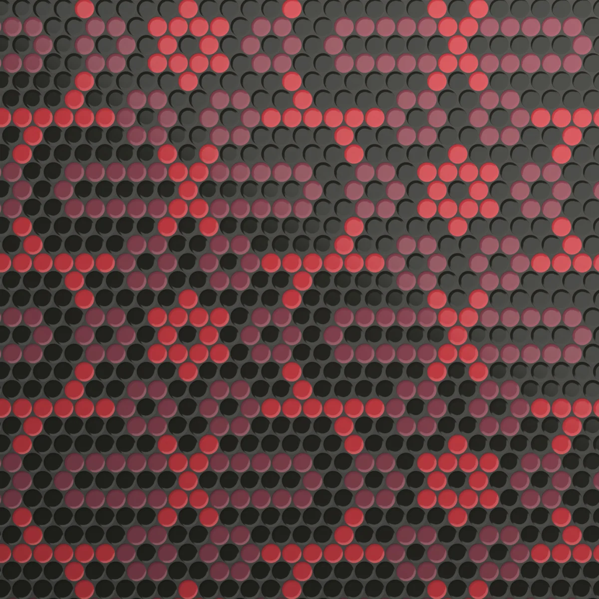 Burano Star Blackberry Round Mosaic