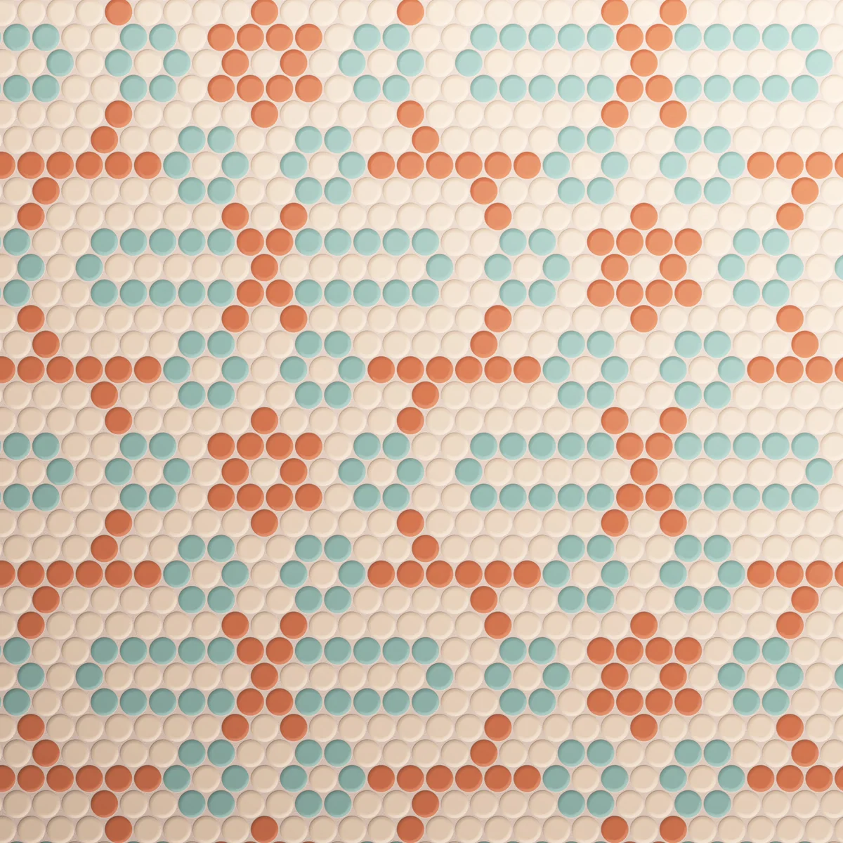 Burano Star Coral Round Mosaic