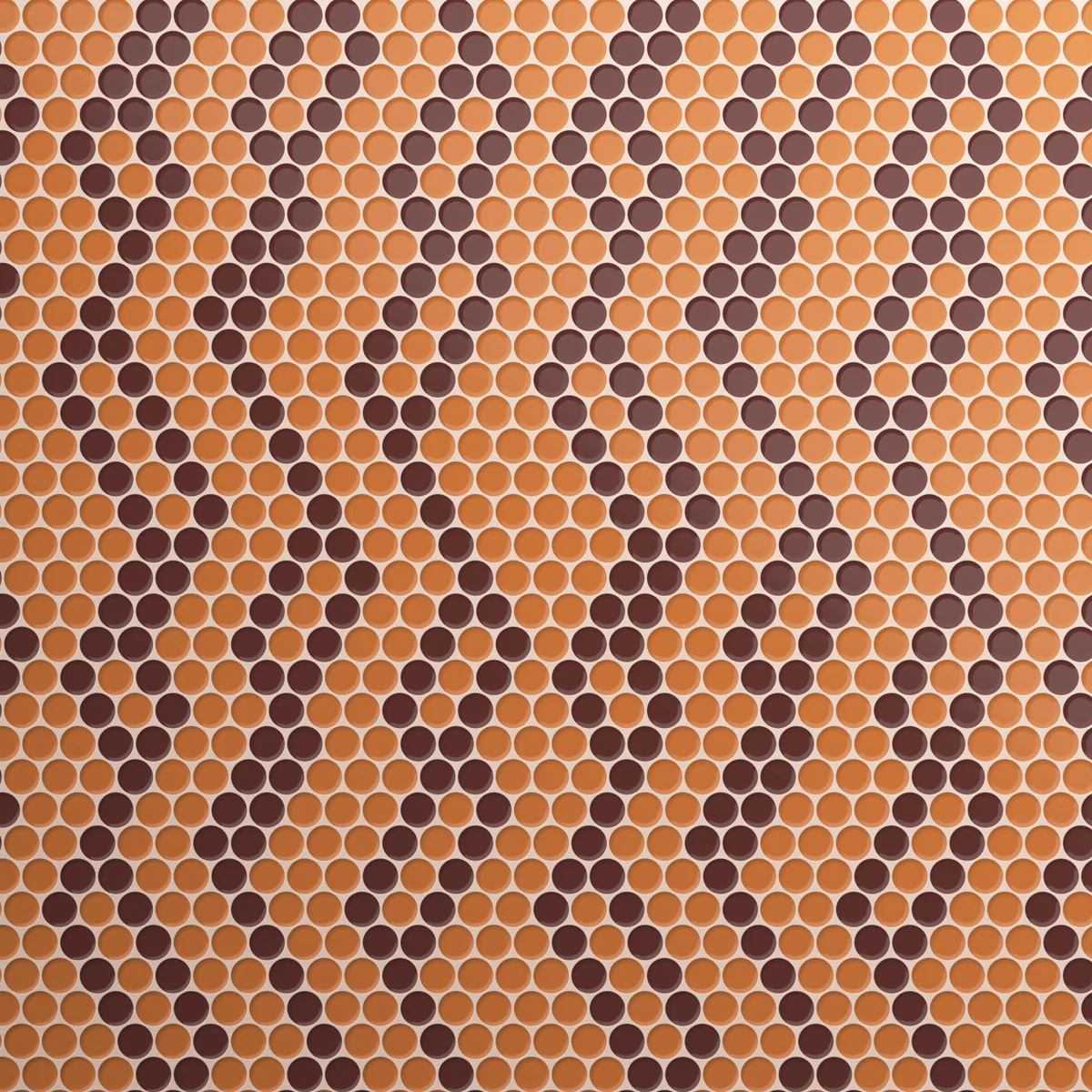 Burano Strands Arancio Round Mosaic