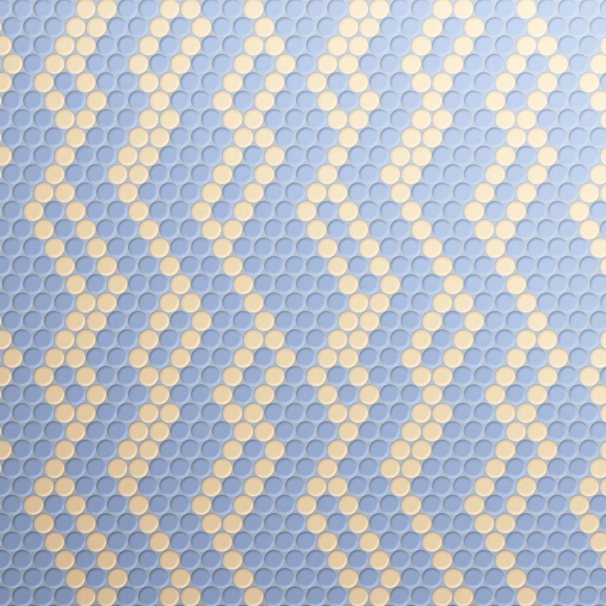 Burano Strands Periwinkle Round Mosaic