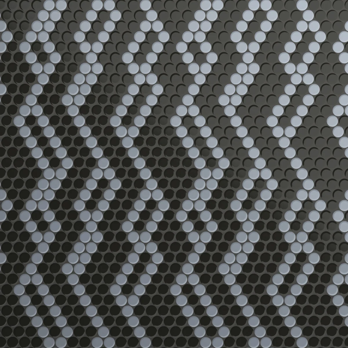 Burano Strands Technoir Round Mosaic