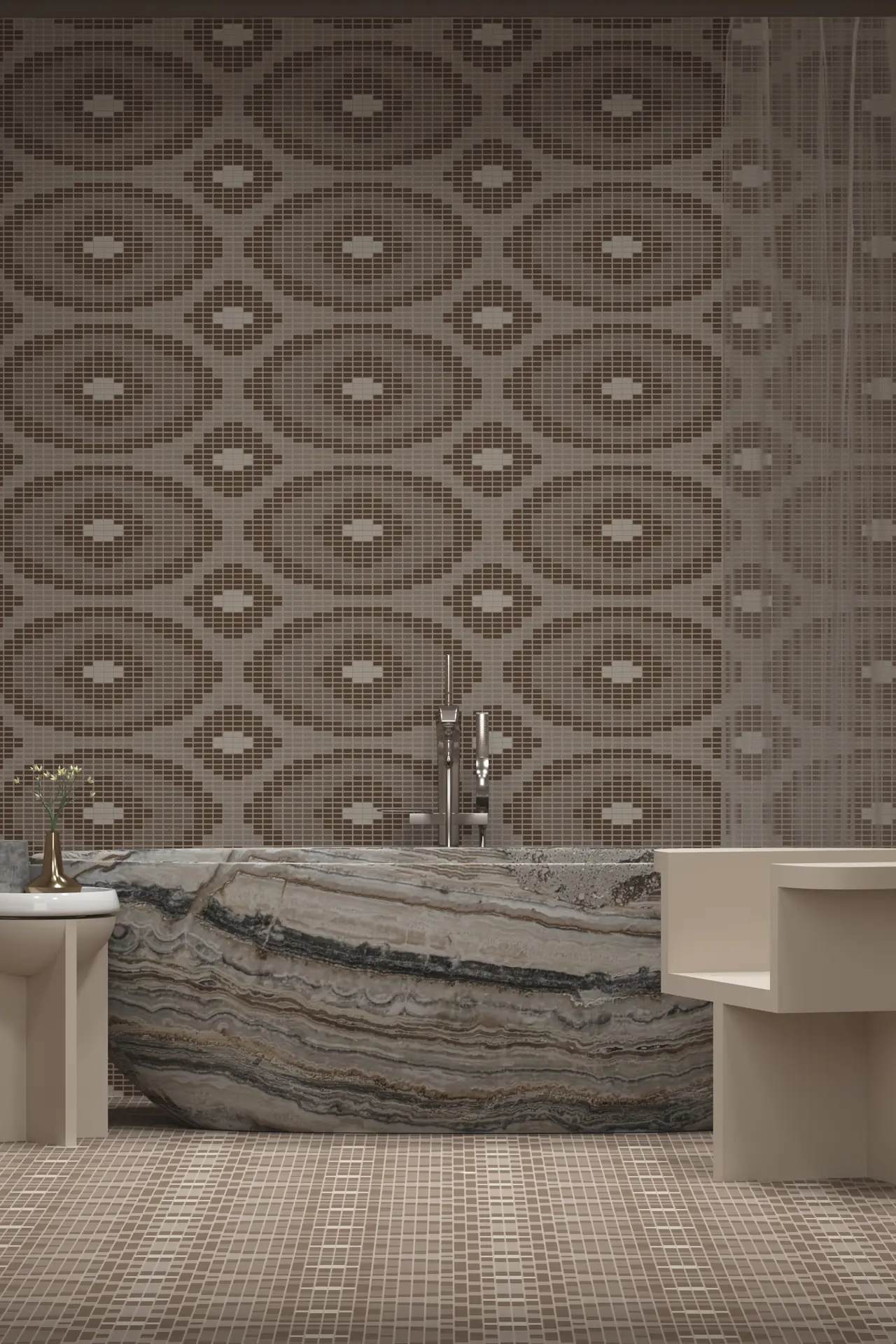 Milano Talisman Fango 20x10mm Mosaic