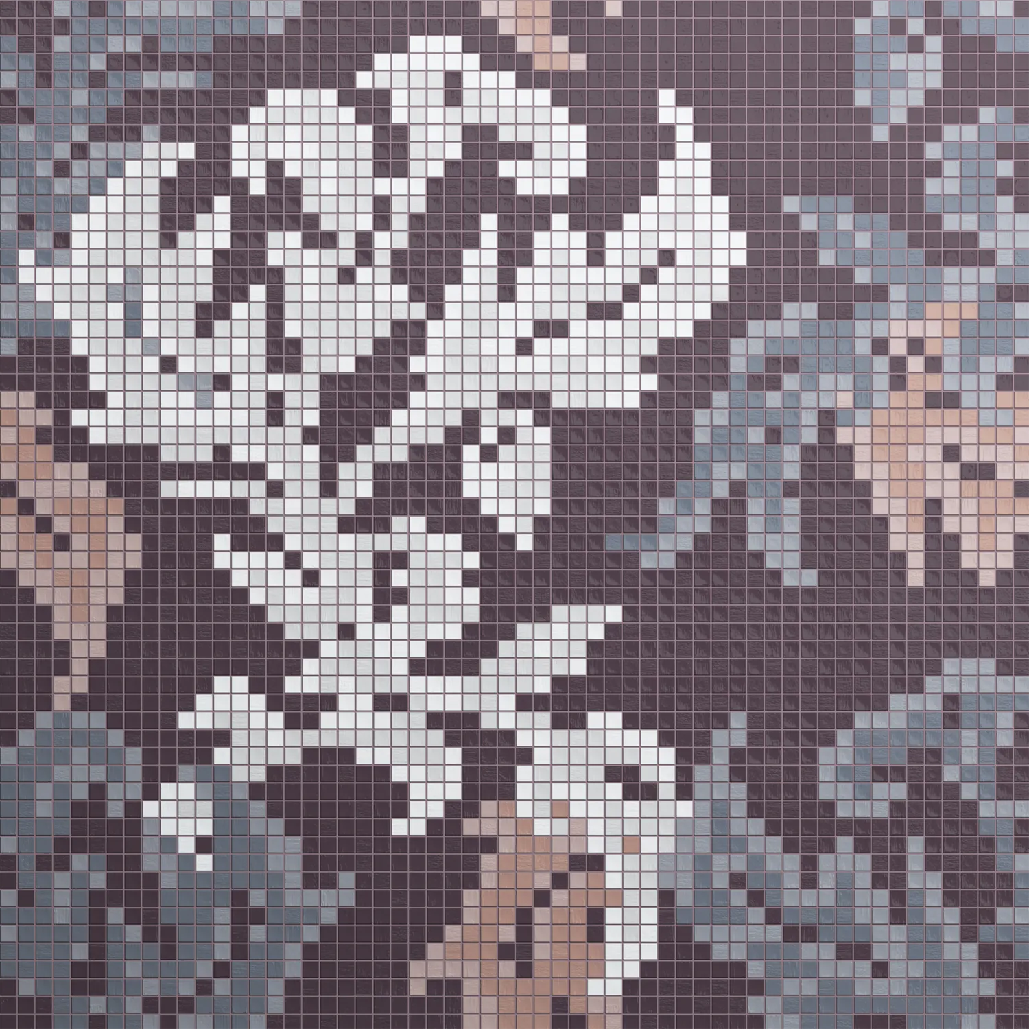 Botanic Plum 10x10mm Mosaic