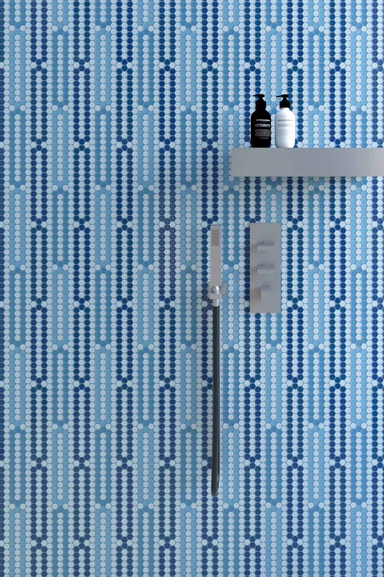 Burano Dash Azure Round Mosaic