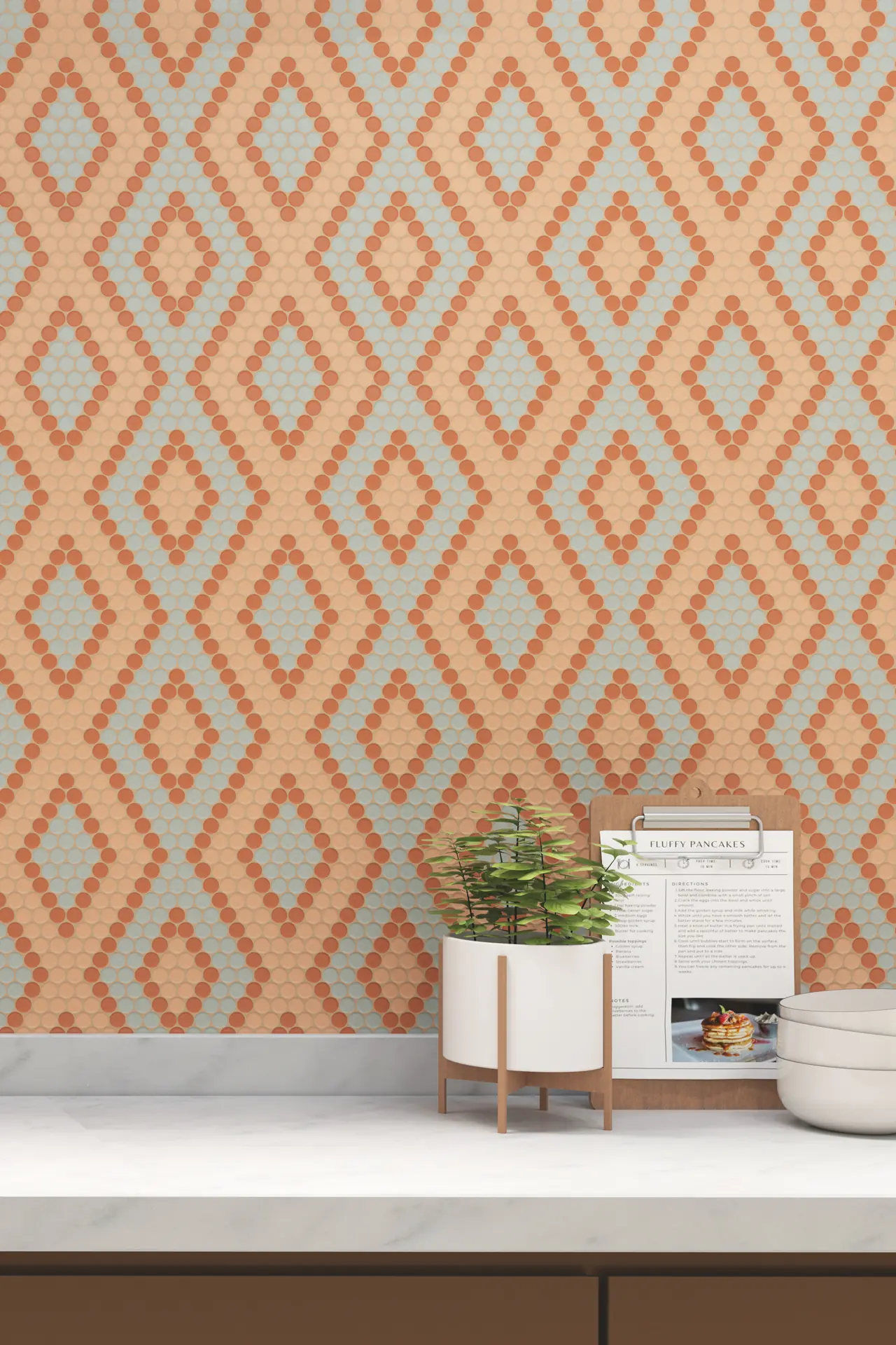 Burano Diamond Canteloupe Round Mosaic