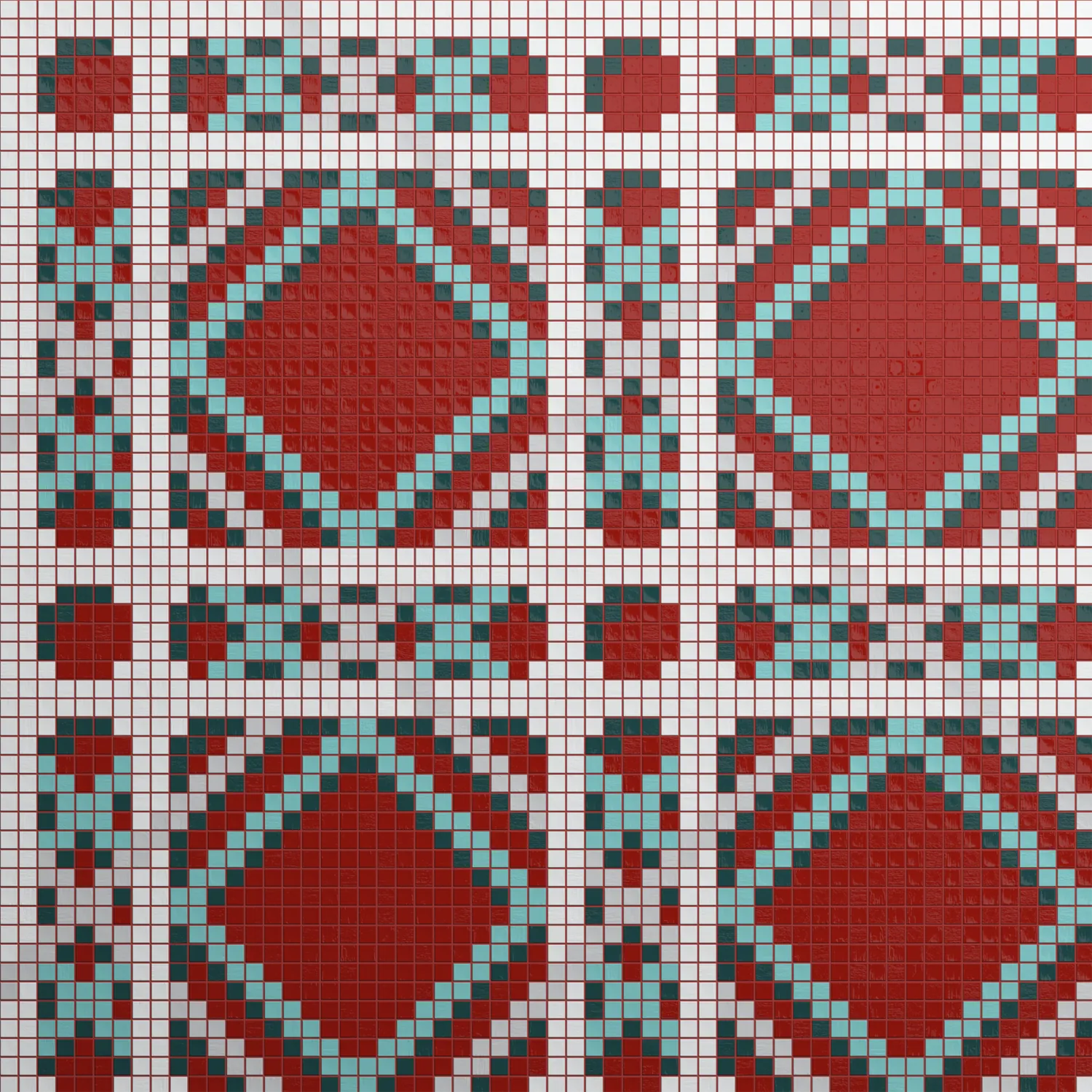 Eiffel Ruby 10x10mm Mosaic