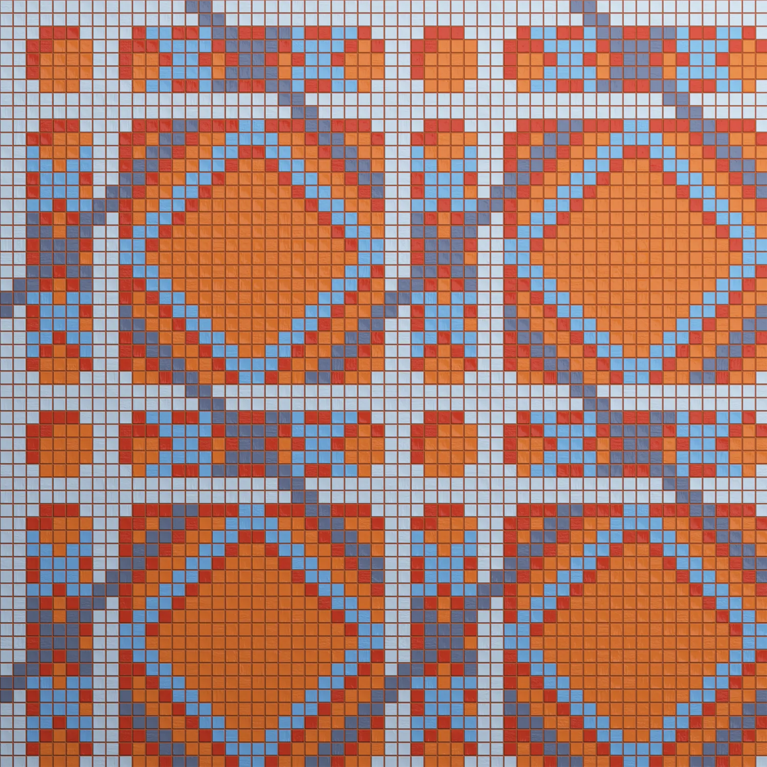 Eiffel Tangerine 10x10mm Mosaic