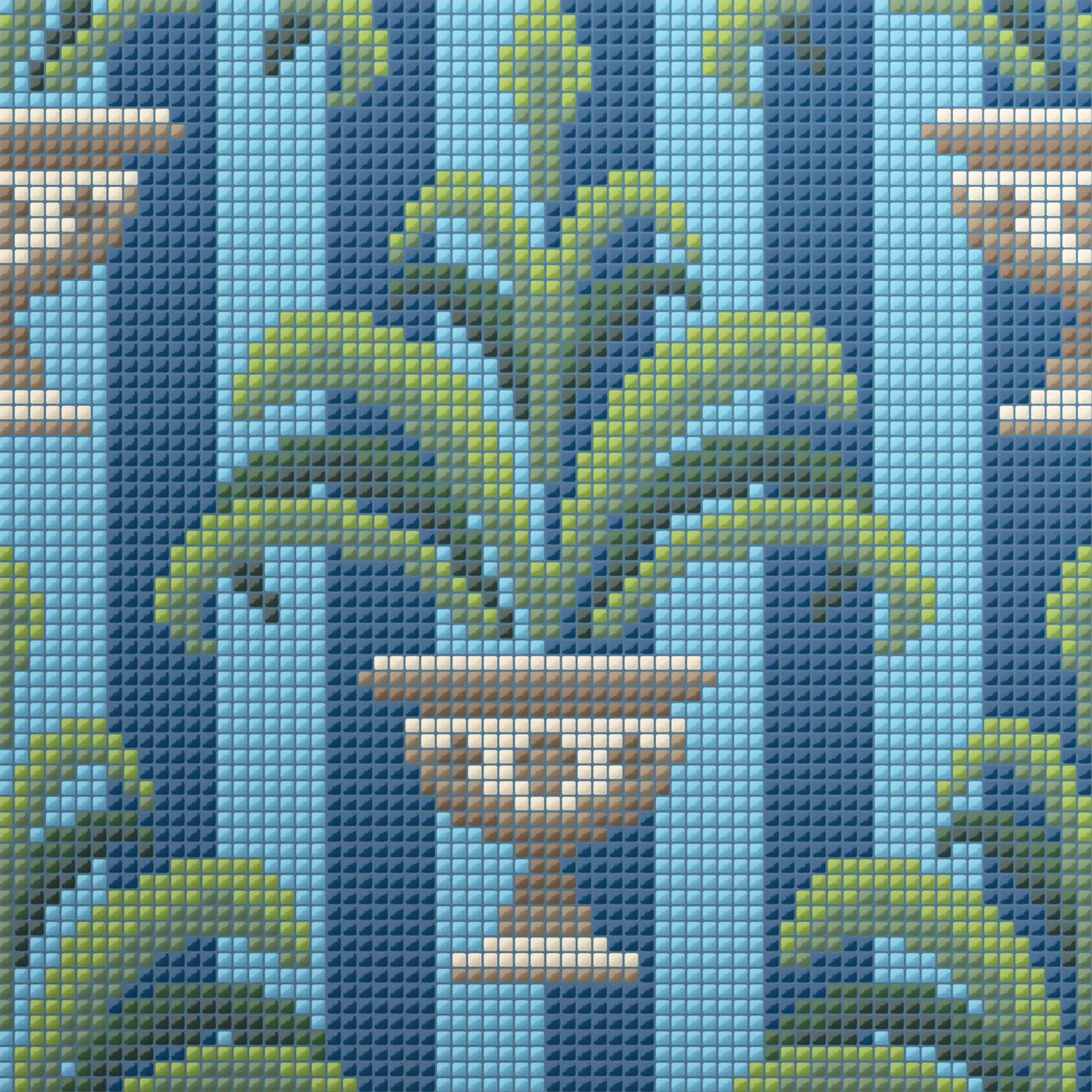 Burano Jardin Antwerp Stripe 4.8x4.8mm Mosaic