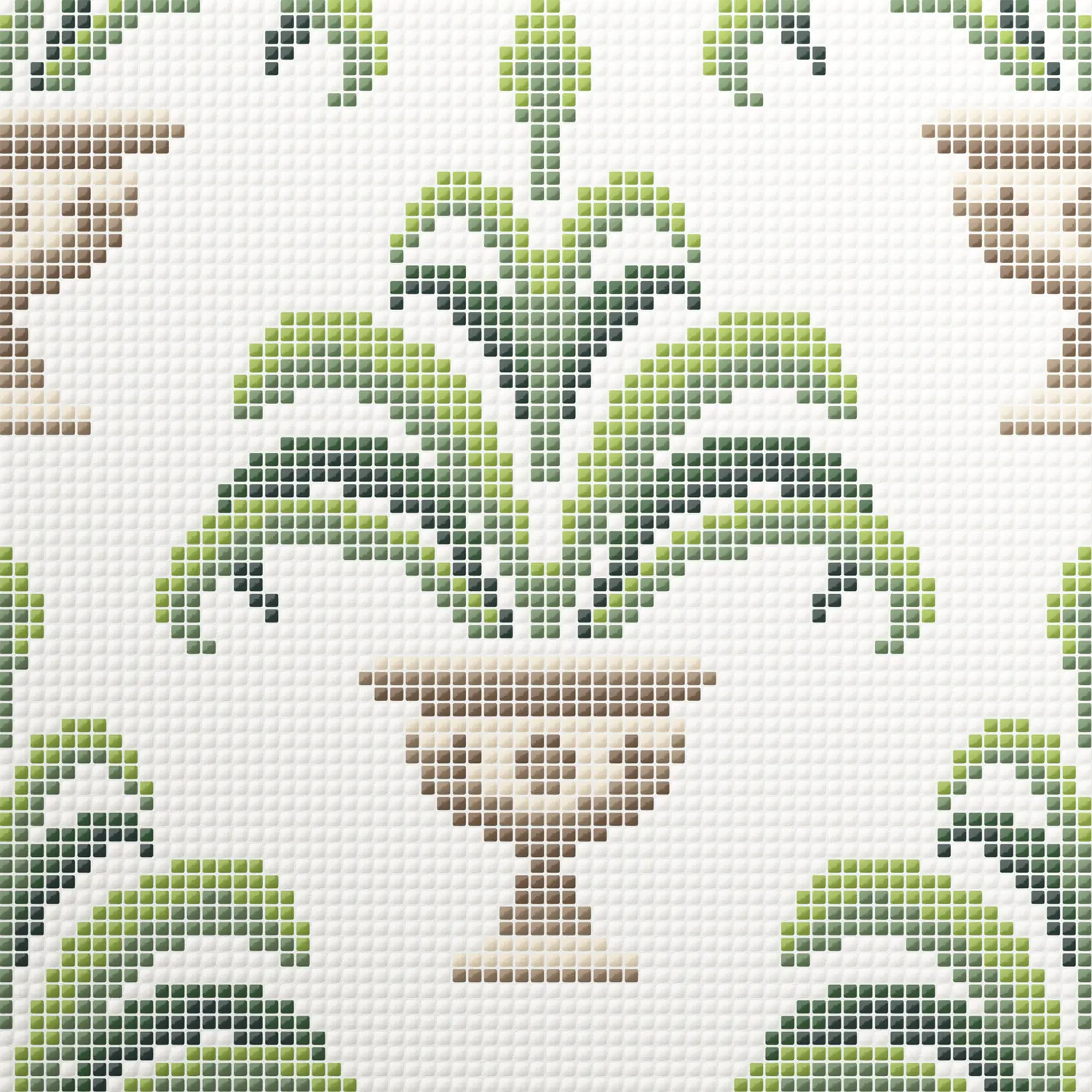 Burano Jardin Bianco 4.8x4.8mm Mosaic