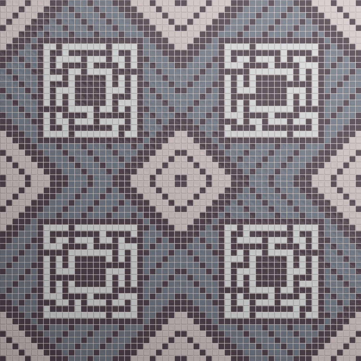 Meander Soft Plum 10x10mm Mosaic