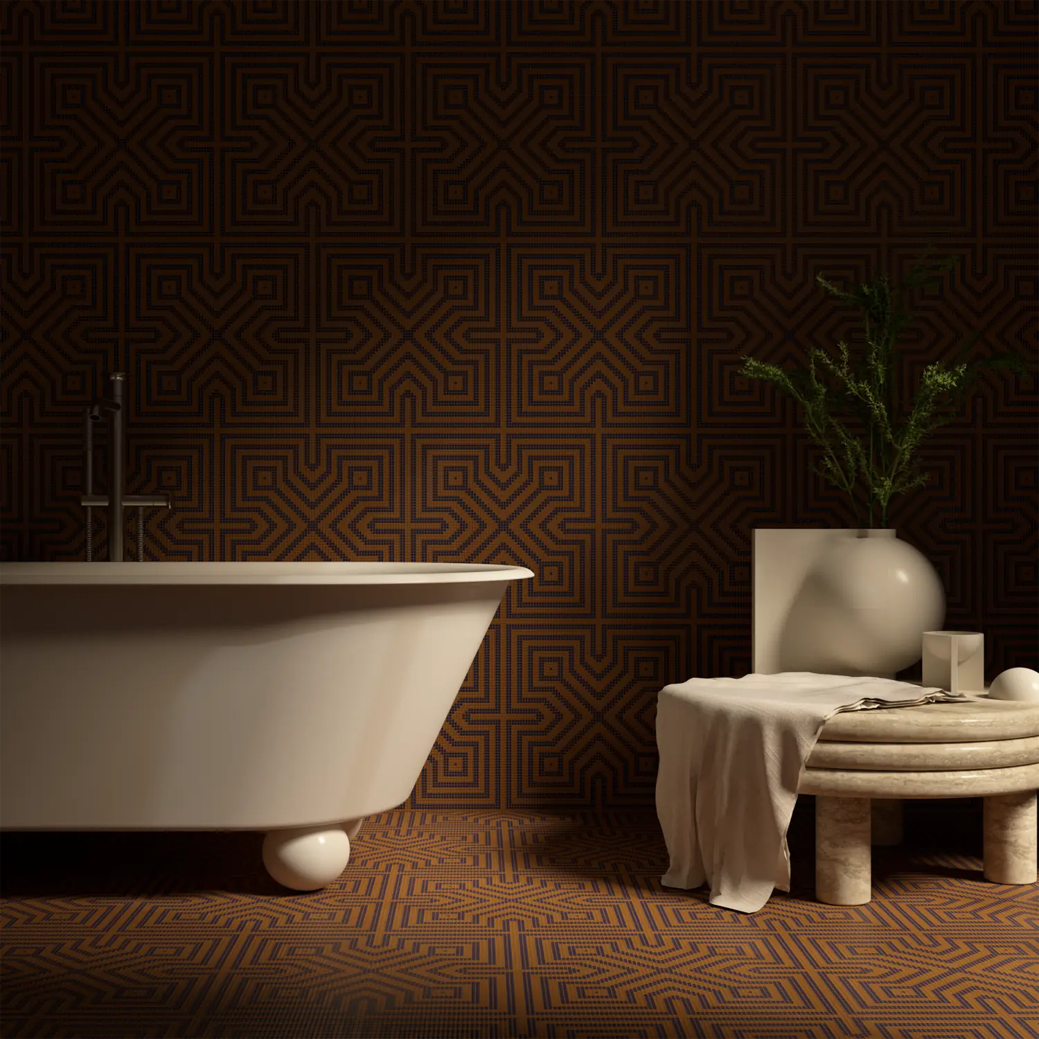 Burano Nexus Pecan 4.8x4.8mm Mosaic