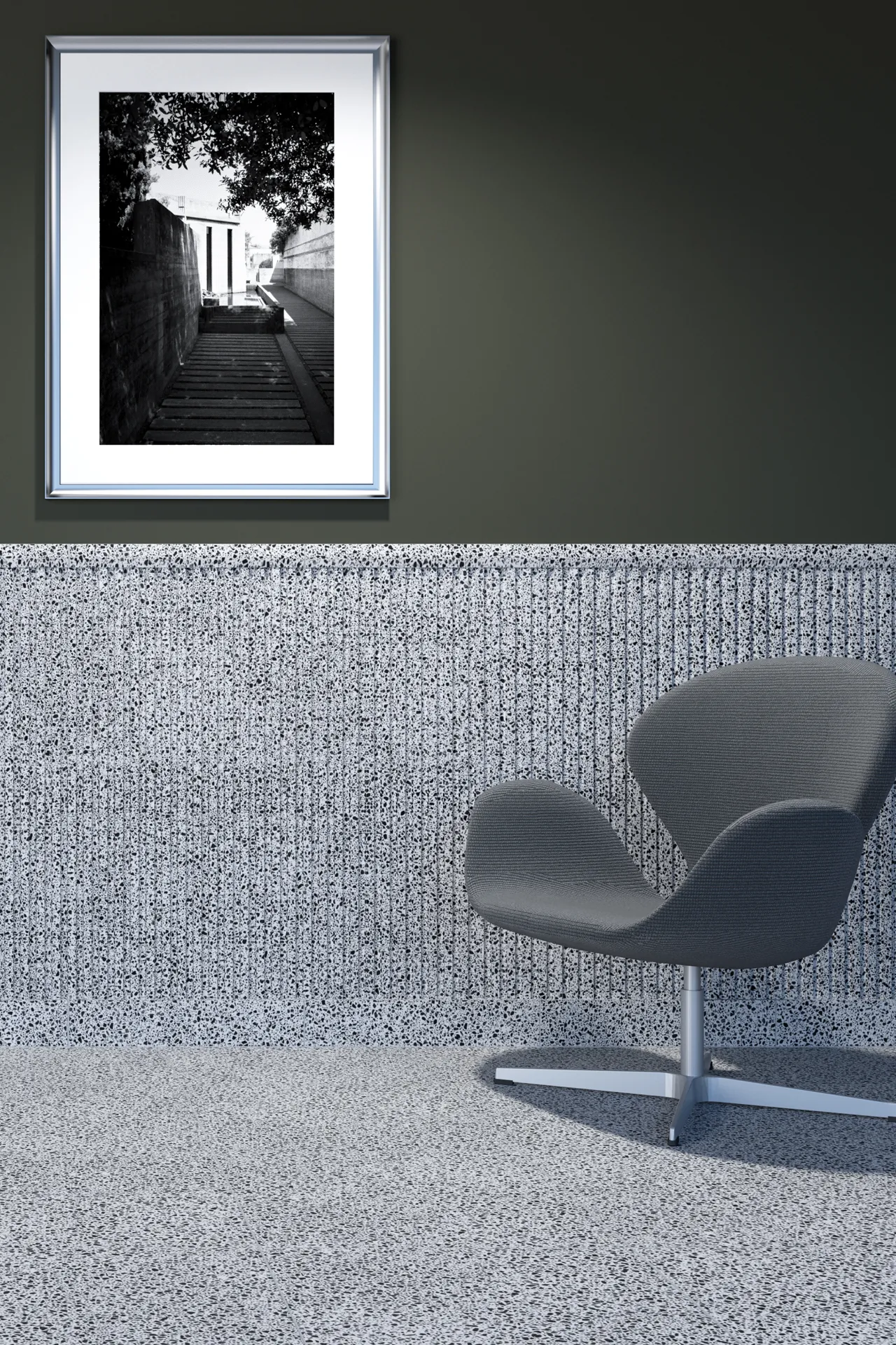 Monochromes Ash Scuro Terrazzo