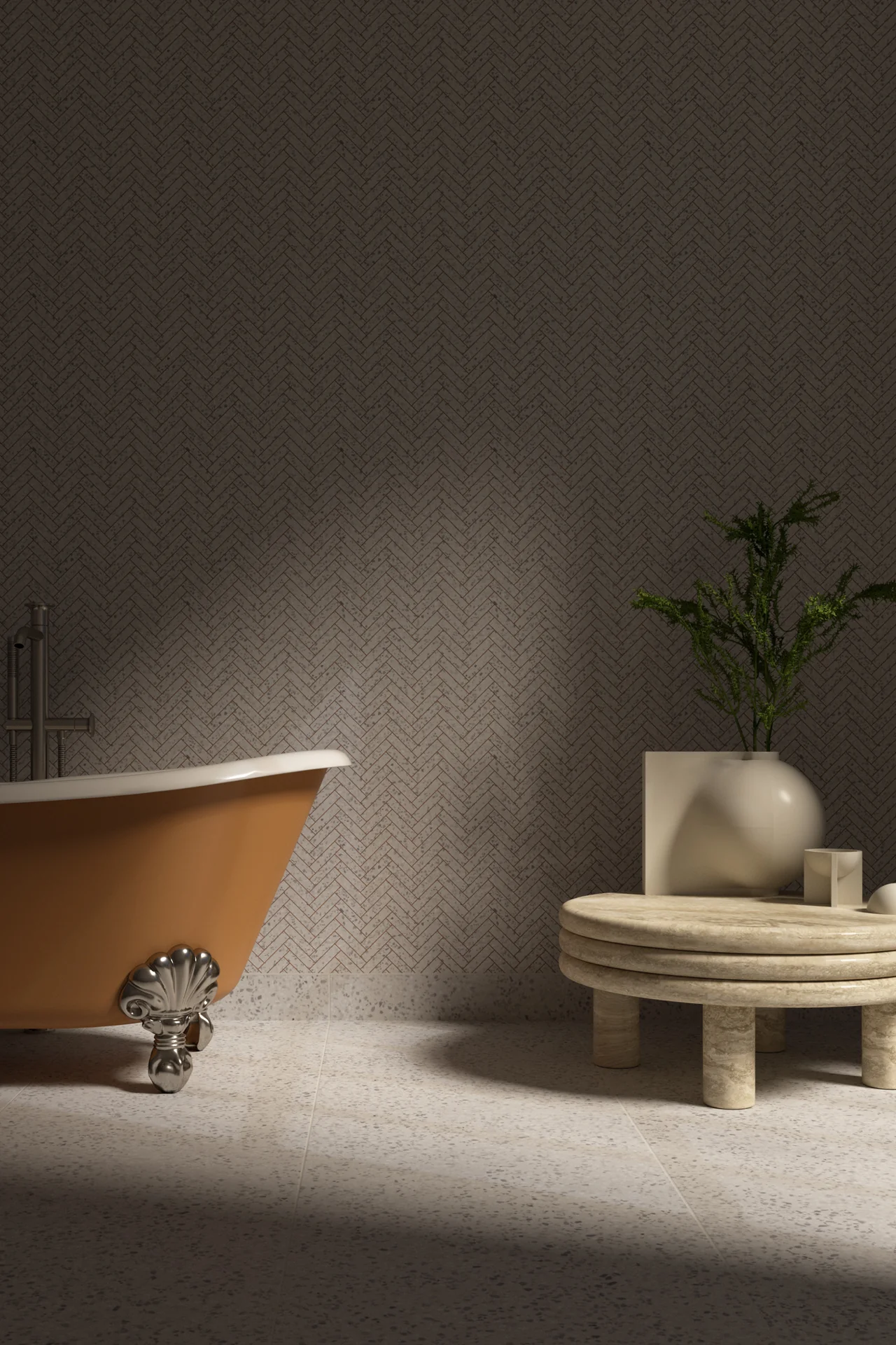 Monochromes Ash Scuro Terrazzo