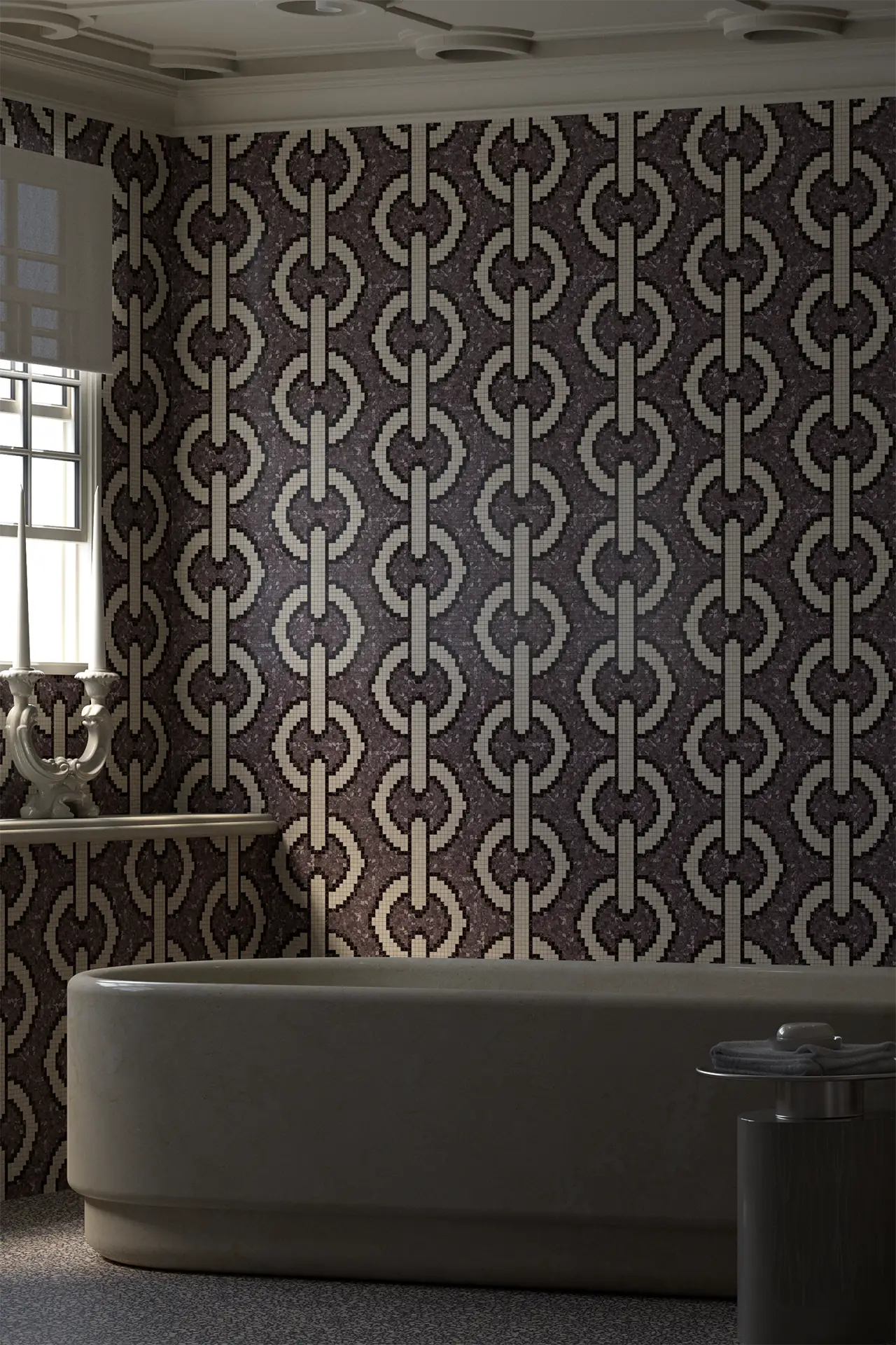 Chain 10mm Stone Mosaic